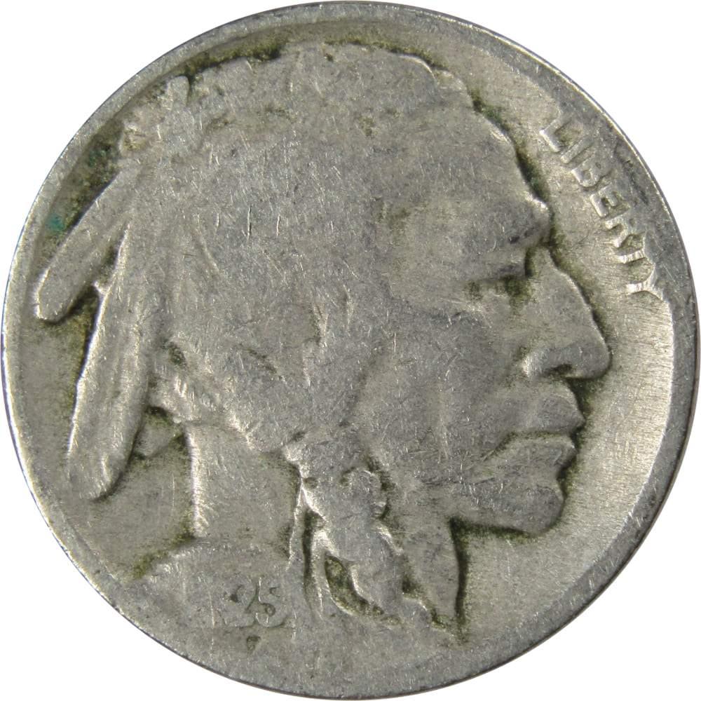1925 Indian Head Buffalo Nickel 5 Cent Piece AG About Good 5c US Coin