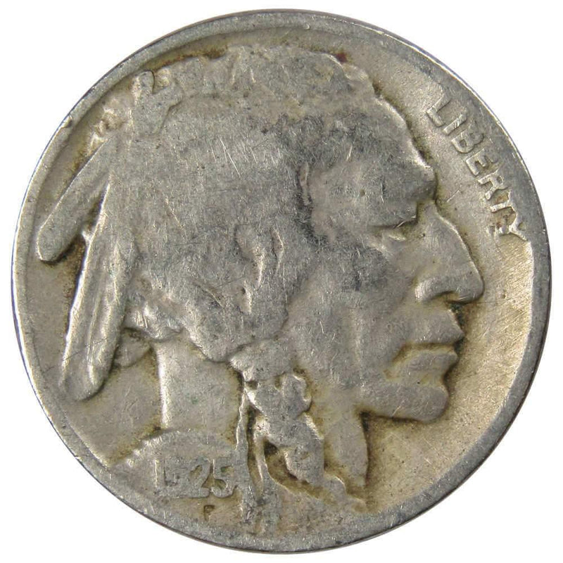 1925 Indian Head Buffalo Nickel 5 Cent Piece 5c US Coin Collectible-Buffalo Nickel-Indian Head Nickel-Profile Coins &amp; Collectibles
