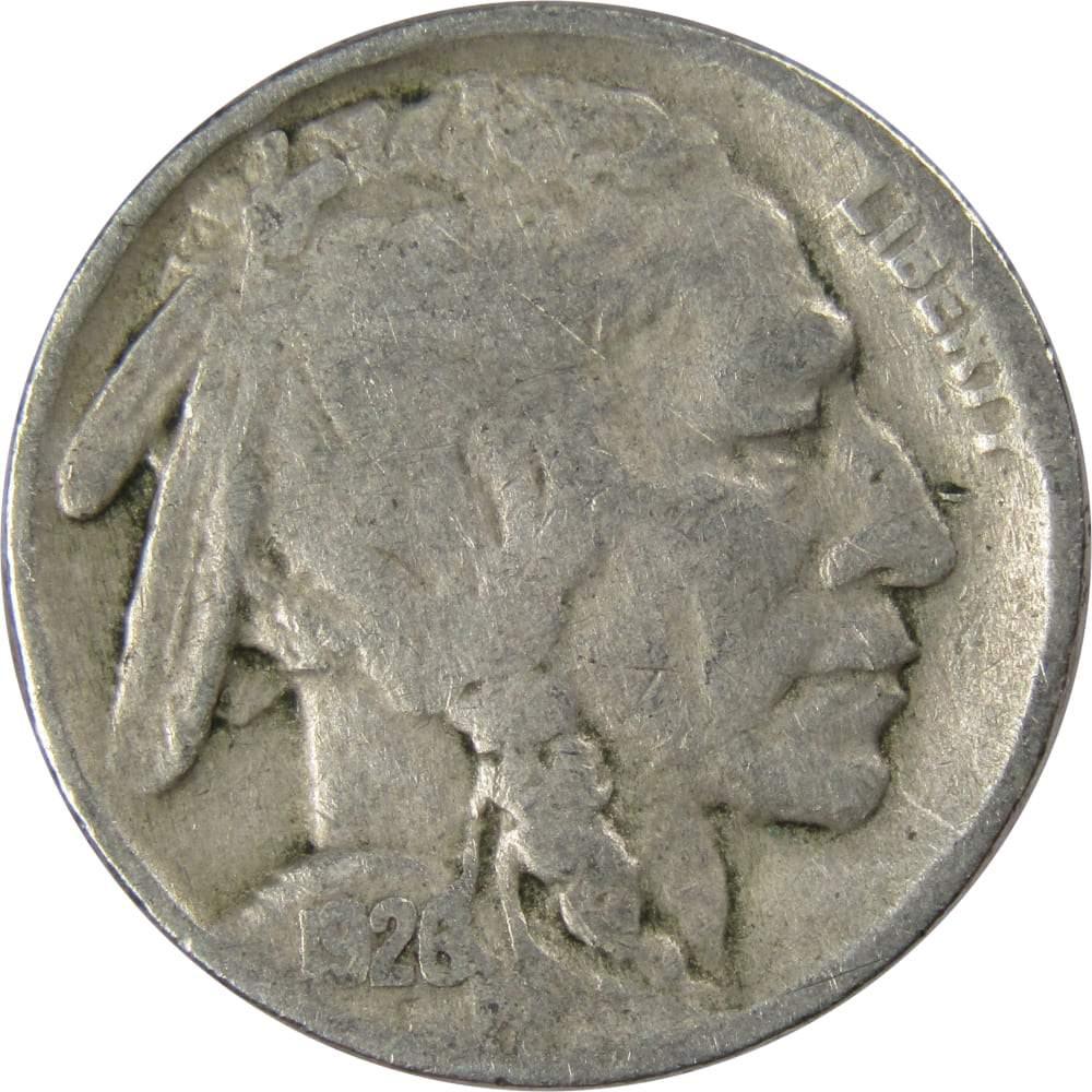 1926 Indian Head Buffalo Nickel 5 Cent Piece G Good 5c US Coin Collectible