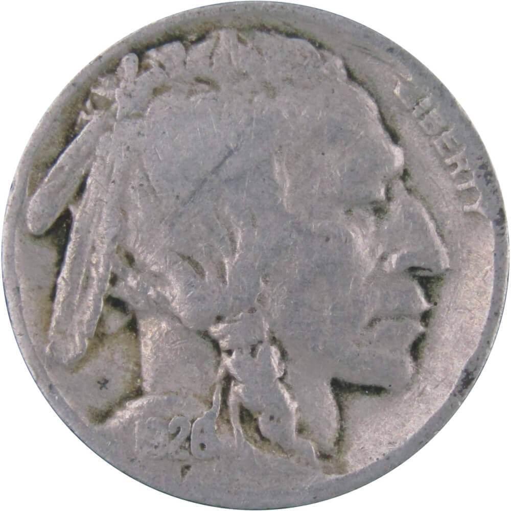 1926 Indian Head Buffalo Nickel 5 Cent Piece AG About Good 5c US Coin