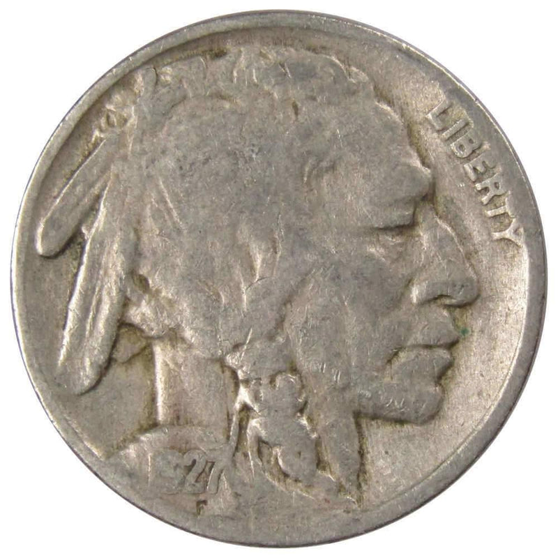 1927 Indian Head Buffalo Nickel 5 Cent Piece VG Very Good 5c US Coin Collectible - Buffalo Nickels - Indian Head Nickel - Profile Coins &amp; Collectibles