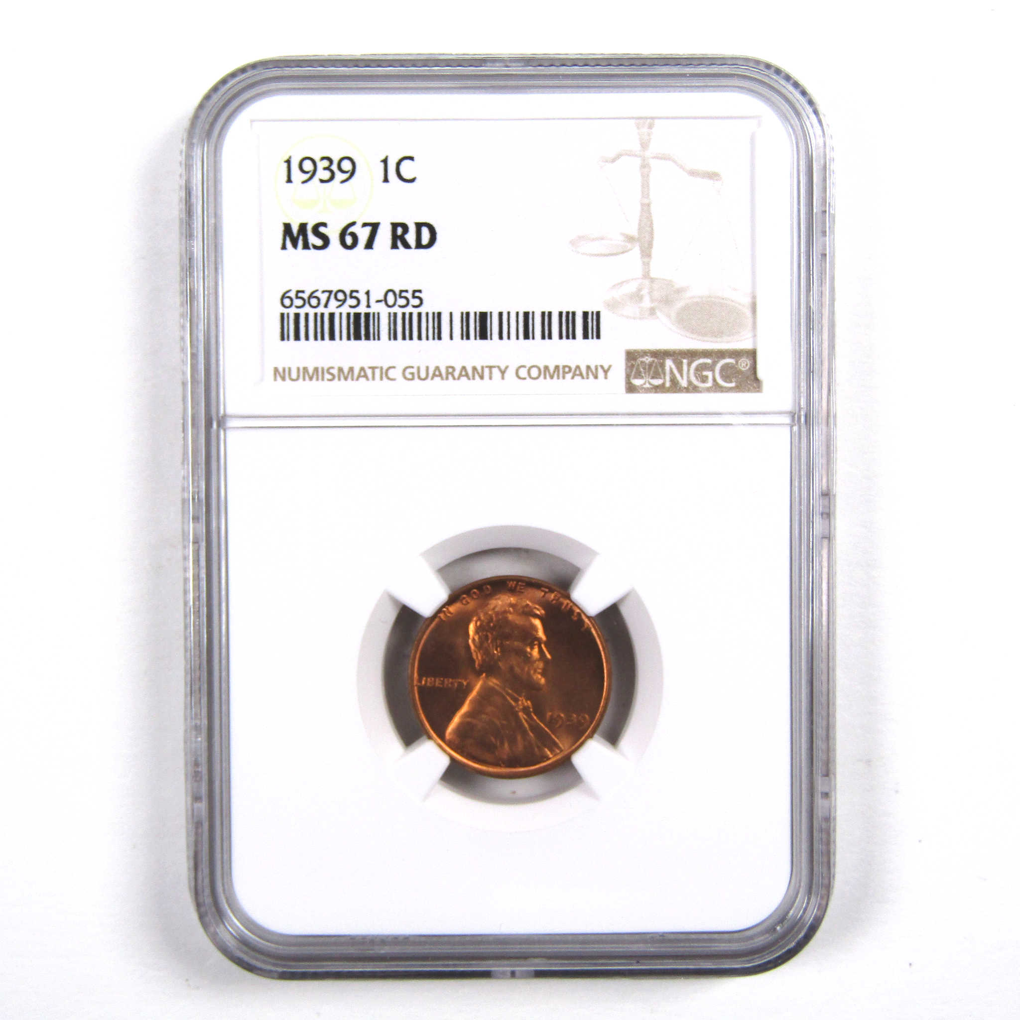 1939 Lincoln Wheat Cent MS 67 RD NGC Penny 1c Uncirculated SKU:I3140
