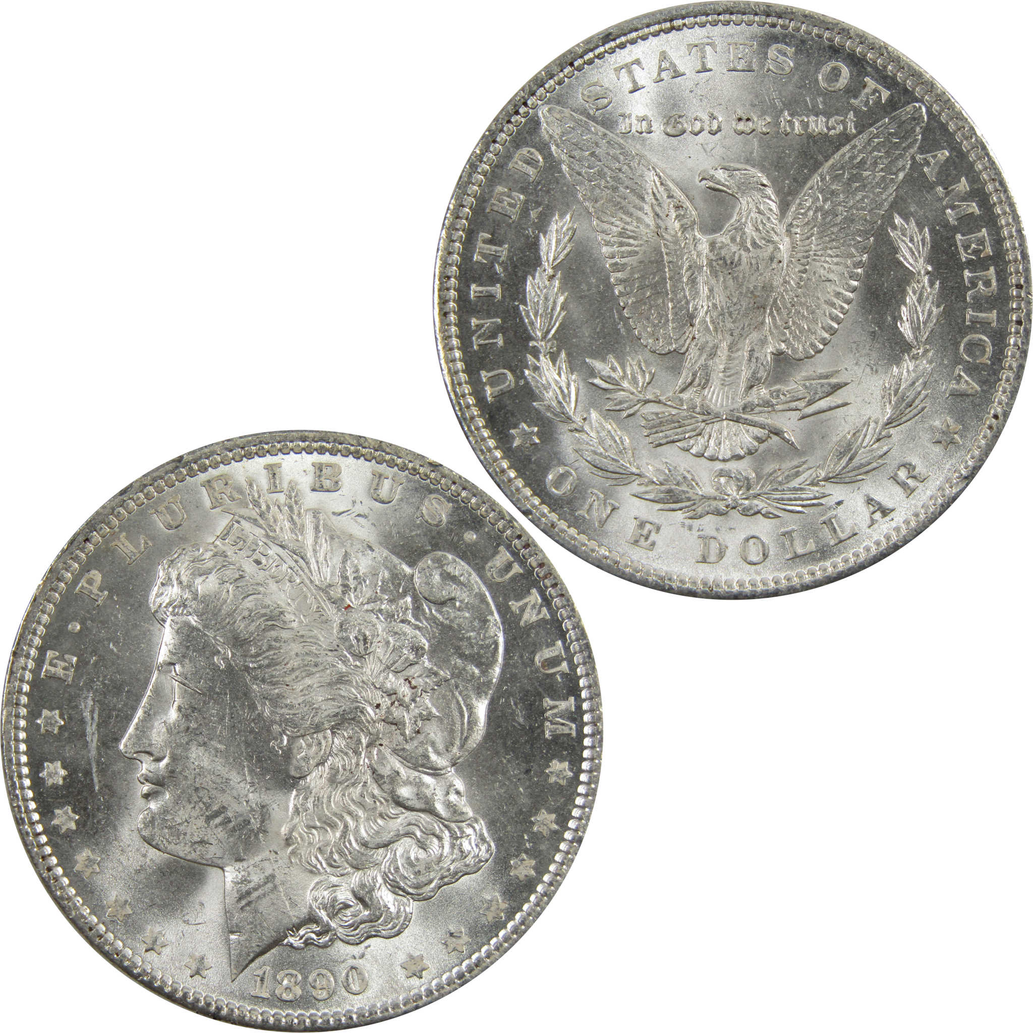 1890 Morgan Dollar BU Uncirculated 90% Silver $1 Coin SKU:I5145 - Morgan coin - Morgan silver dollar - Morgan silver dollar for sale - Profile Coins &amp; Collectibles