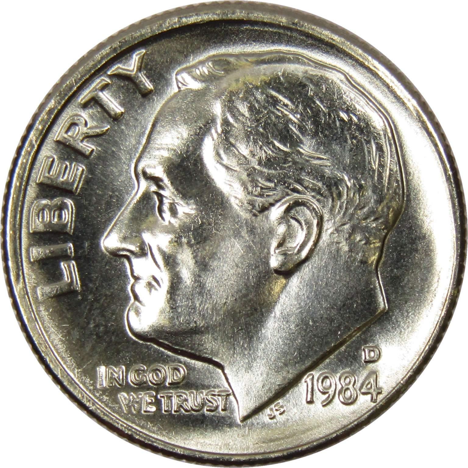 1984 D Roosevelt Dime BU Uncirculated Mint State 10c US Coin Collectible