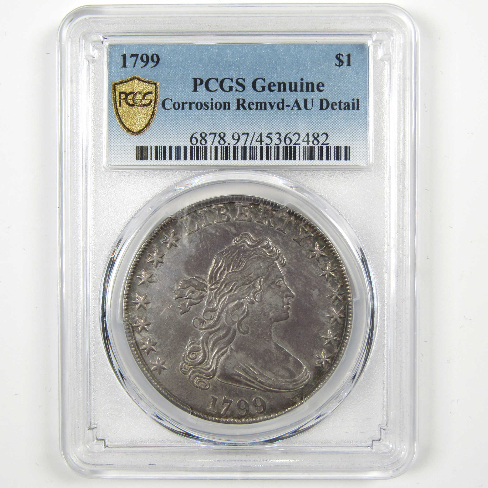 1799 Draped Bust Dollar AU Details PCGS Silver $1 Coin SKU:CPC3040