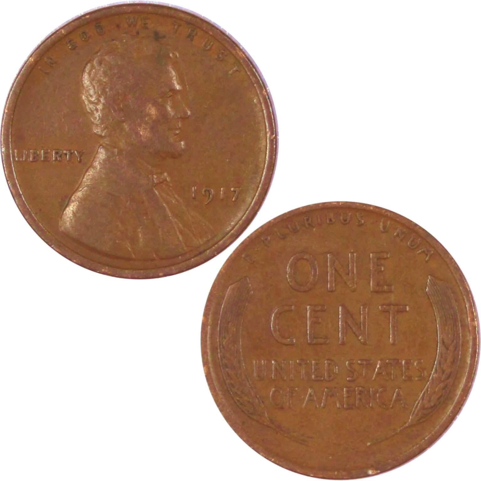 1917 Lincoln Wheat Cent VF Very Fine Bronze Penny 1c Coin Collectible