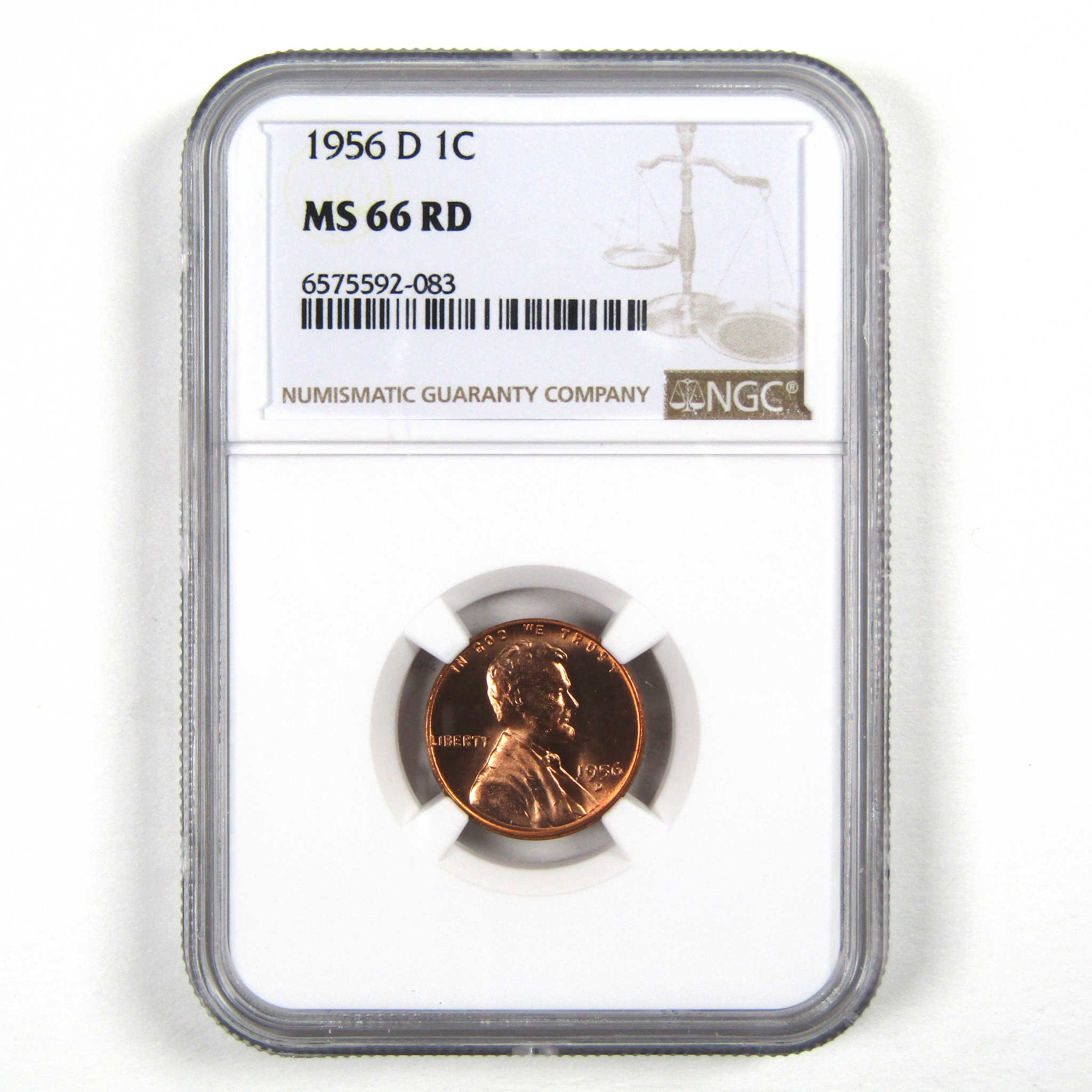 1956 D Lincoln Wheat Cent MS 66 RD NGC Penny Uncirculated SKU:I3668
