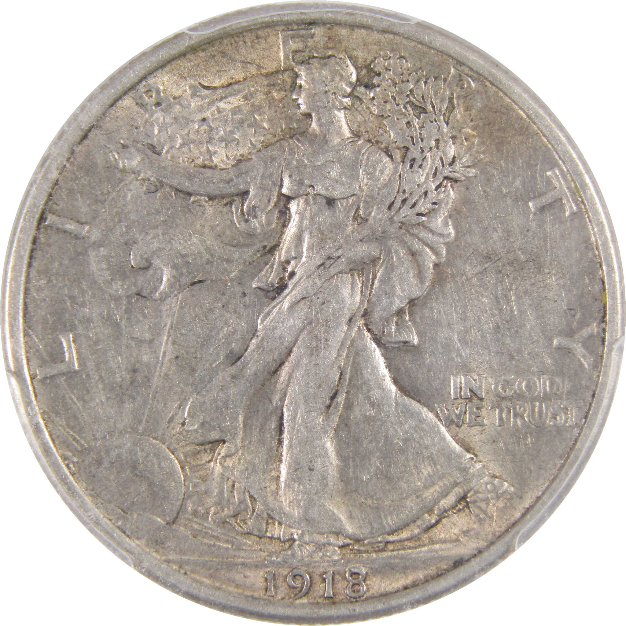 1918 Liberty Walking Half Dollar AU 53 PCGS 90% Silver 50c SKU:I2884