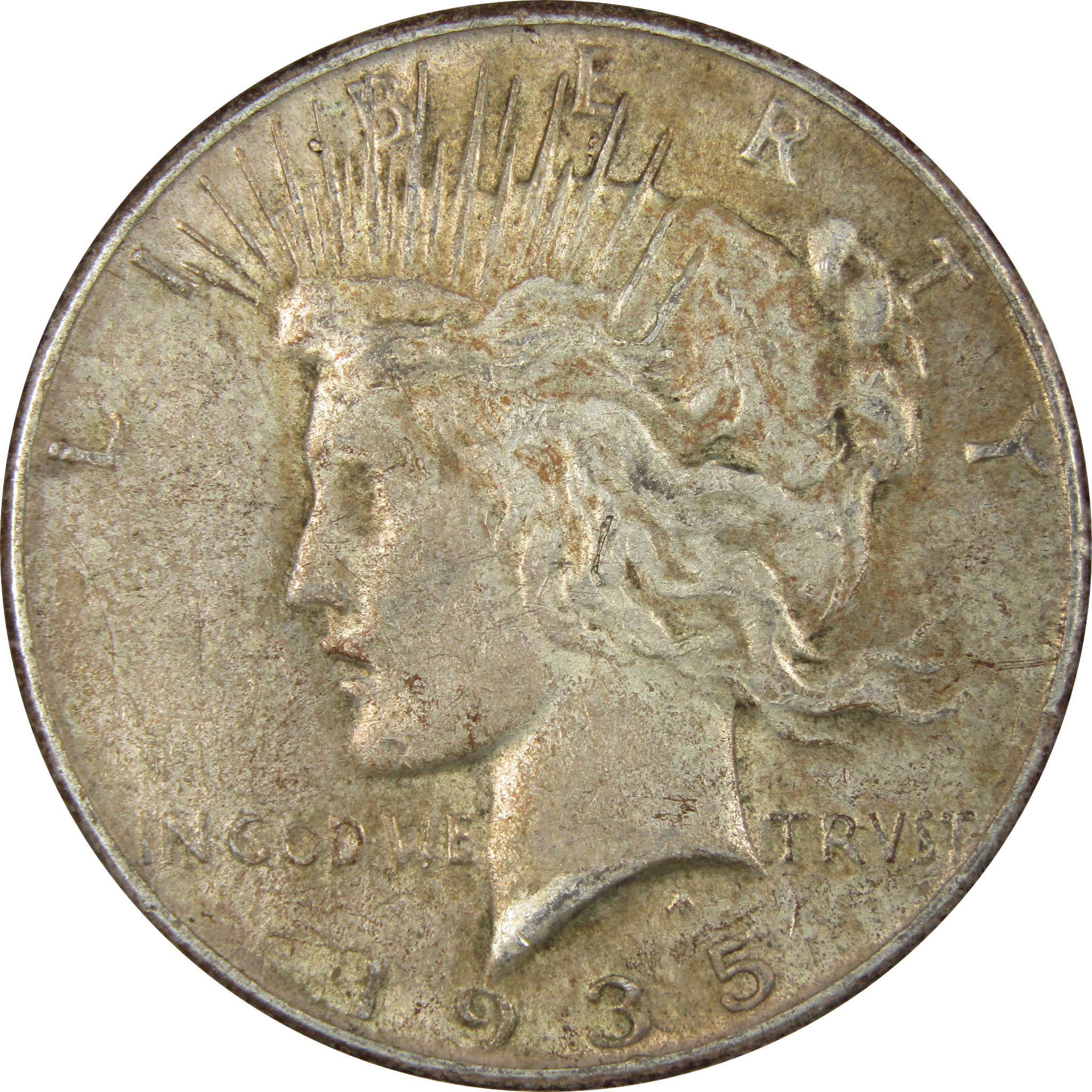 1935 Peace Dollar XF EF Extremely Fine 90% Silver Coin SKU:IPC8332