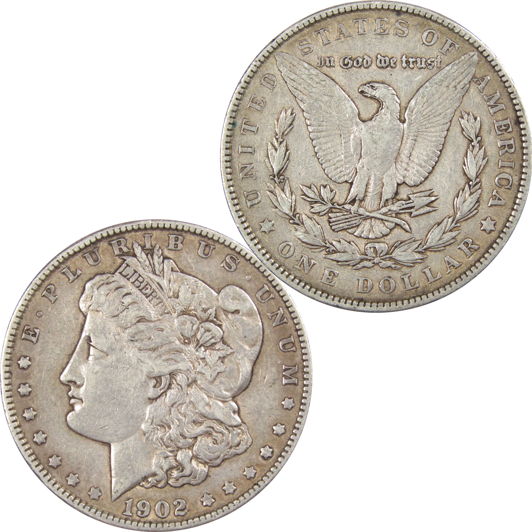 1902 Morgan Dollar VF Very Fine 90% Silver US Coin SKU:IPC7474 - Morgan coin - Morgan silver dollar - Morgan silver dollar for sale - Profile Coins &amp; Collectibles
