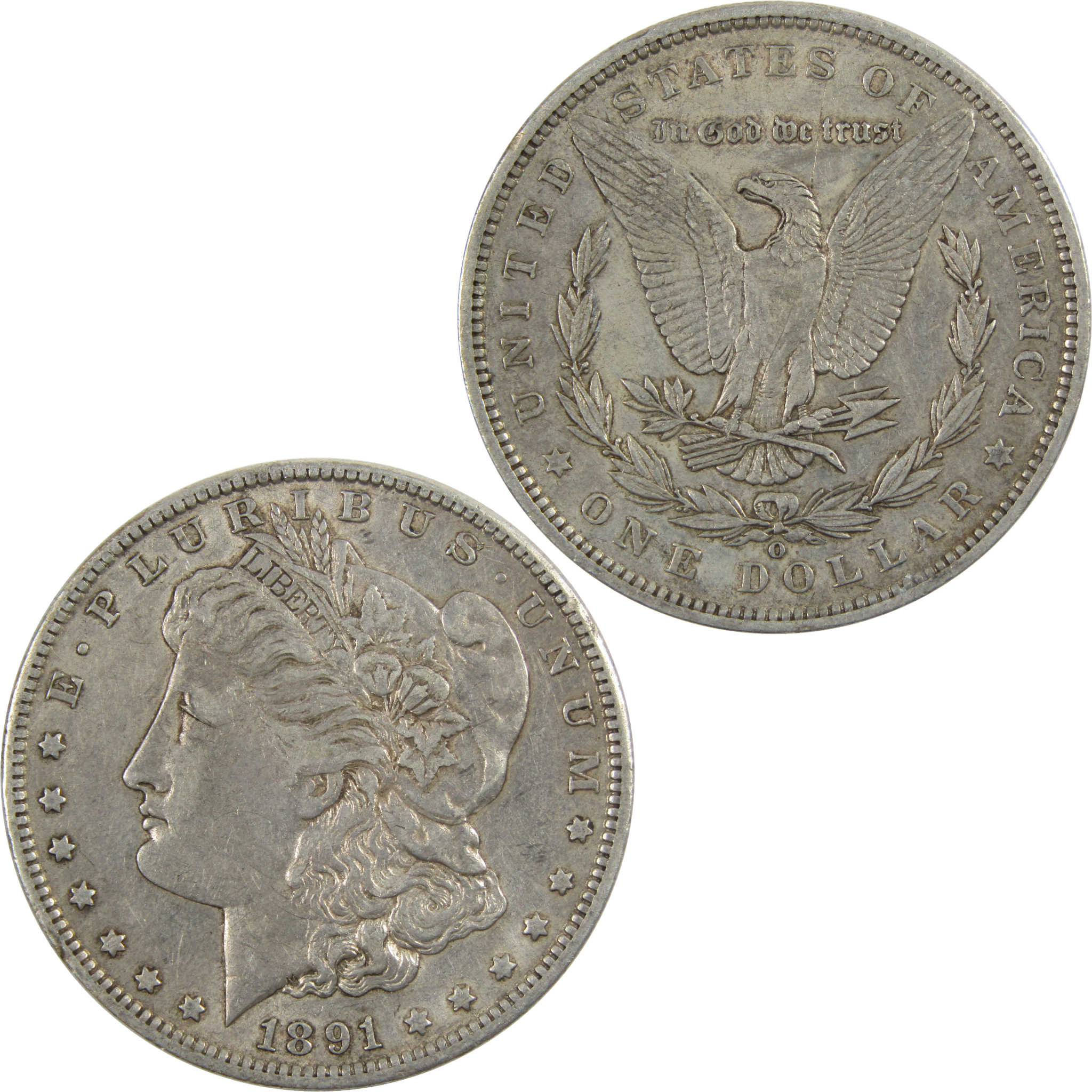 1891 O Morgan Dollar XF EF Extremely Fine 90% Silver $1 Coin SKU:I6055 - Morgan coin - Morgan silver dollar - Morgan silver dollar for sale - Profile Coins &amp; Collectibles