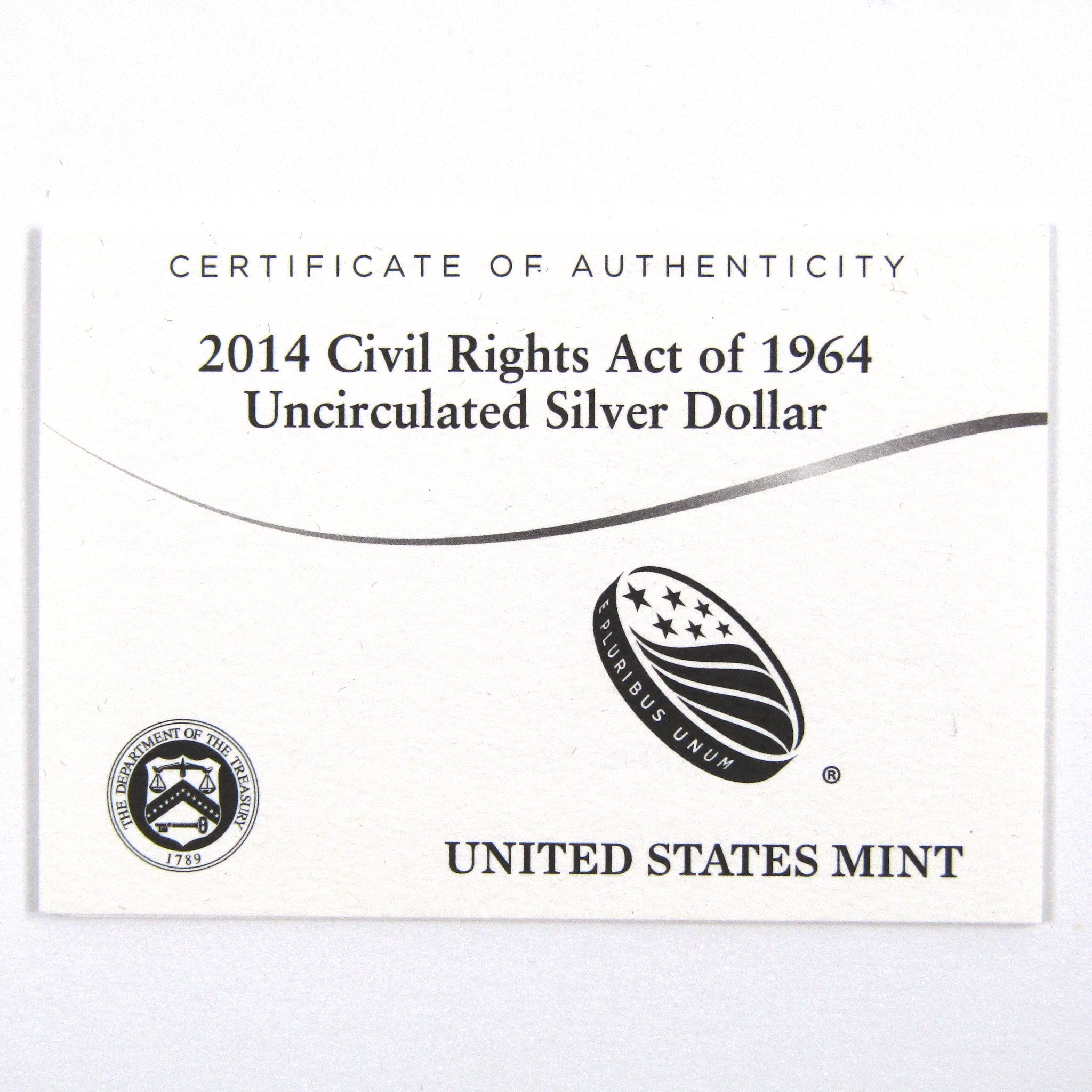 Civil Rights Act of 1964 2014 P Silver Uncirculated OGP SKU:CPC1809