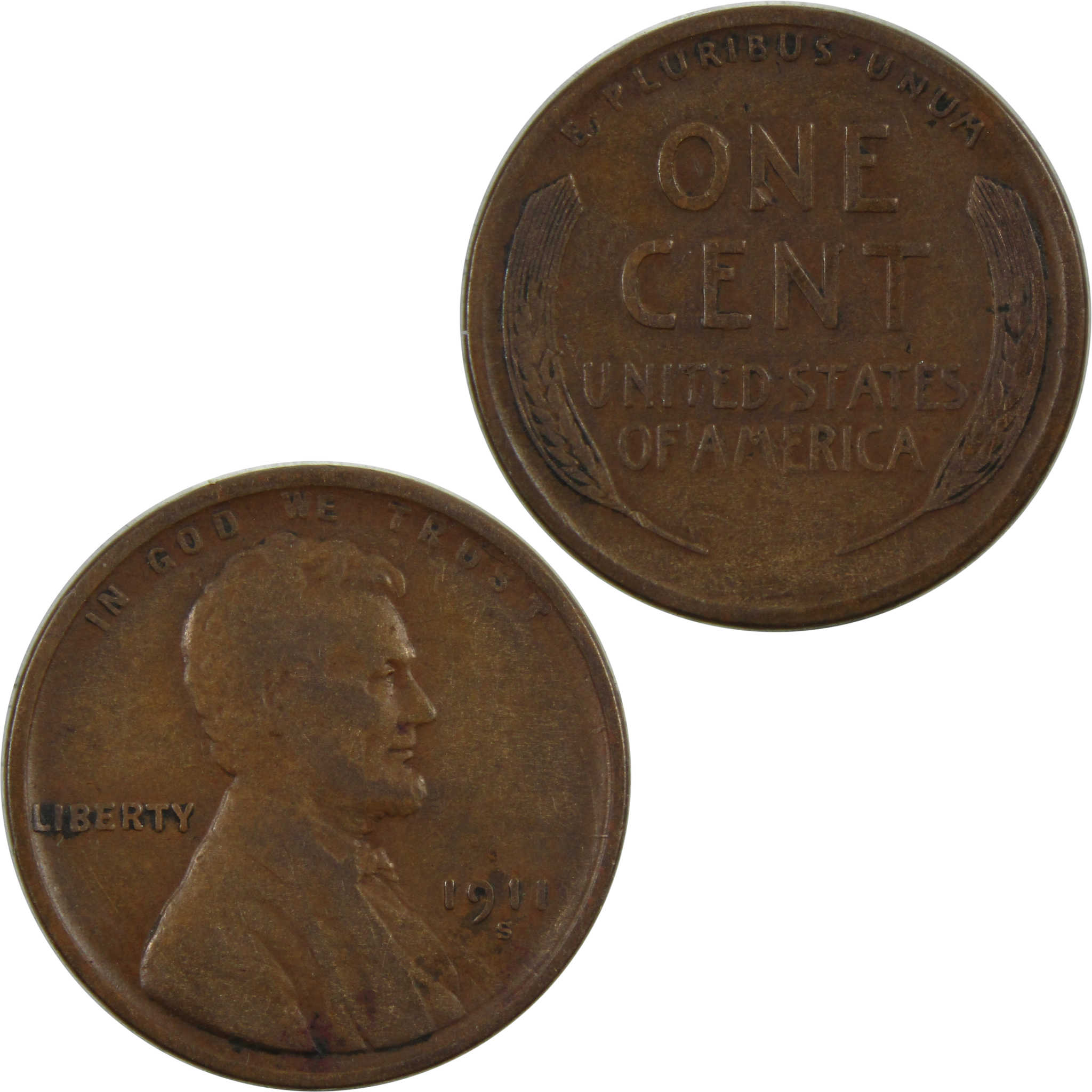 1911 S Lincoln Wheat Cent VF Very Fine Penny 1c Coin SKU:I4892