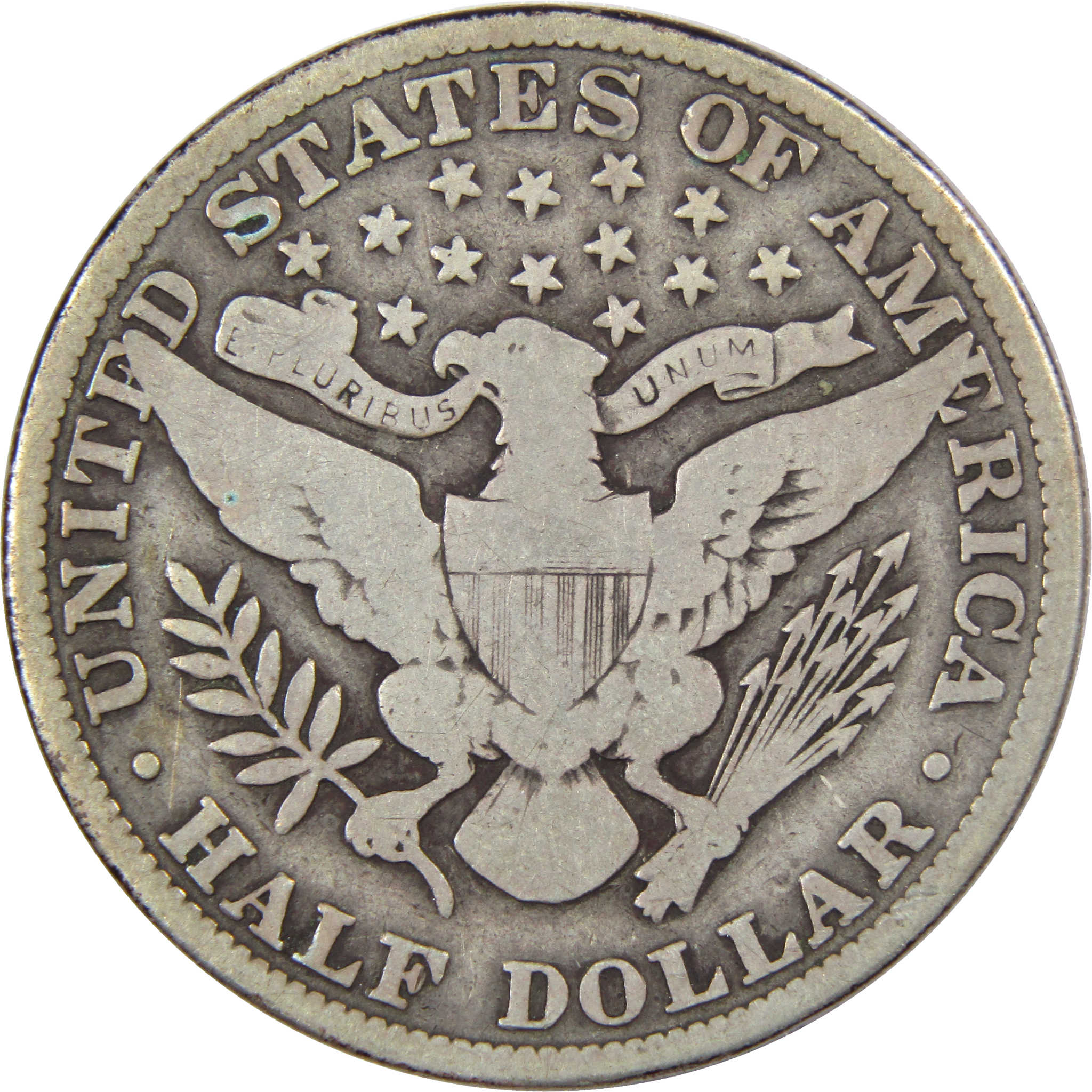 1915 Barber Half Dollar VG Very Good 90% Silver 50c Type Coin SKU:I685