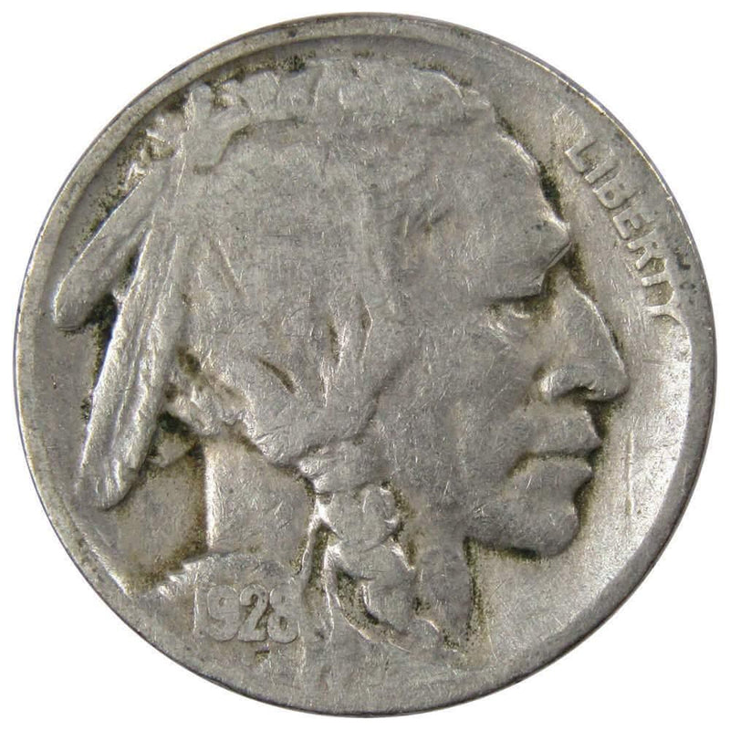 1928 D Indian Head Buffalo Nickel 5 Cent Piece AG About Good 5c US Coin - Buffalo Nickels - Indian Head Nickel - Profile Coins &amp; Collectibles