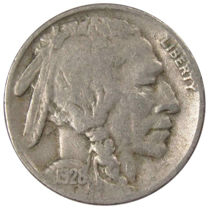 1928 S Indian Head Buffalo Nickel 5 Cent Piece VG Very Good 5c US Coin - Buffalo Nickels - Indian Head Nickel - Profile Coins &amp; Collectibles