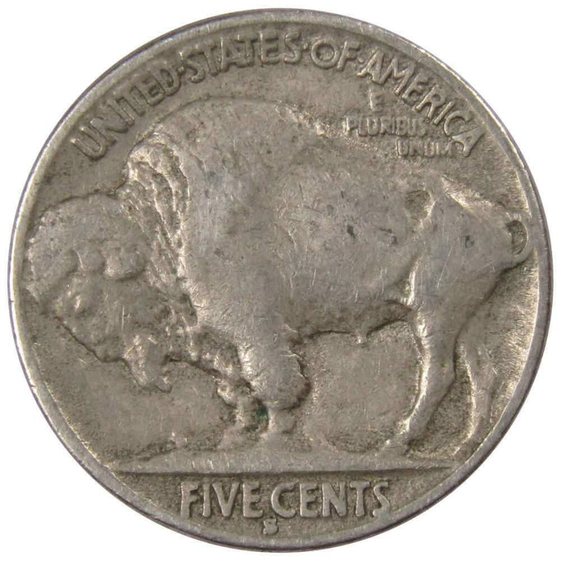 1929 S Indian Head Buffalo Nickel 5 Cent Piece F Fine 5c US Coin Collectible - Buffalo Nickels - Indian Head Nickel - Profile Coins &amp; Collectibles