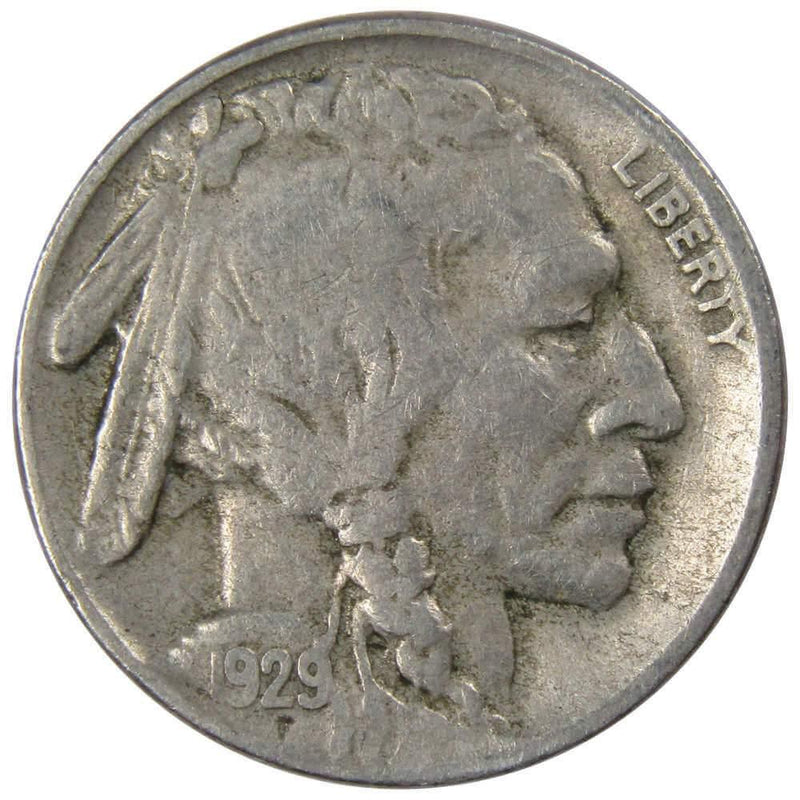 1929 S Indian Head Buffalo Nickel 5 Cent Piece AG About Good 5c US Coin - Buffalo Nickels - Indian Head Nickel - Profile Coins &amp; Collectibles