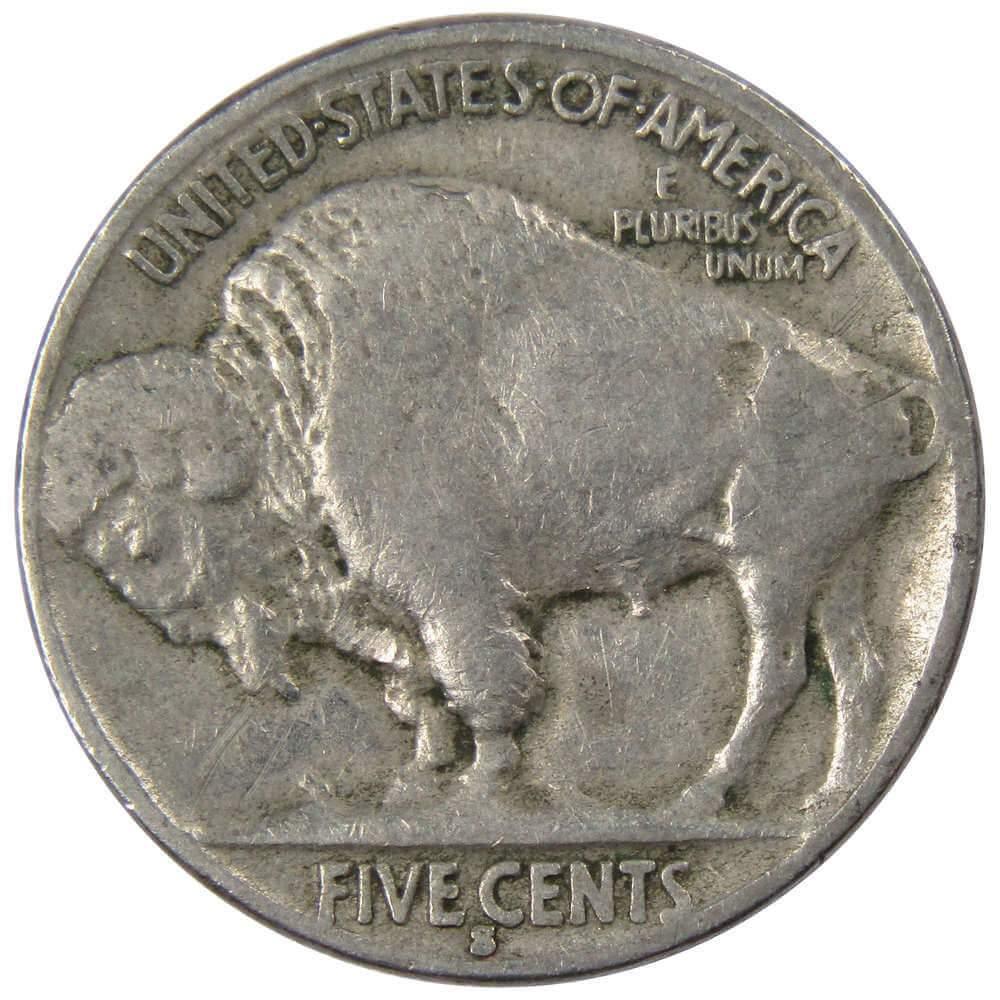 1929 S Indian Head Buffalo Nickel 5 Cent Piece AG About Good 5c US Coin