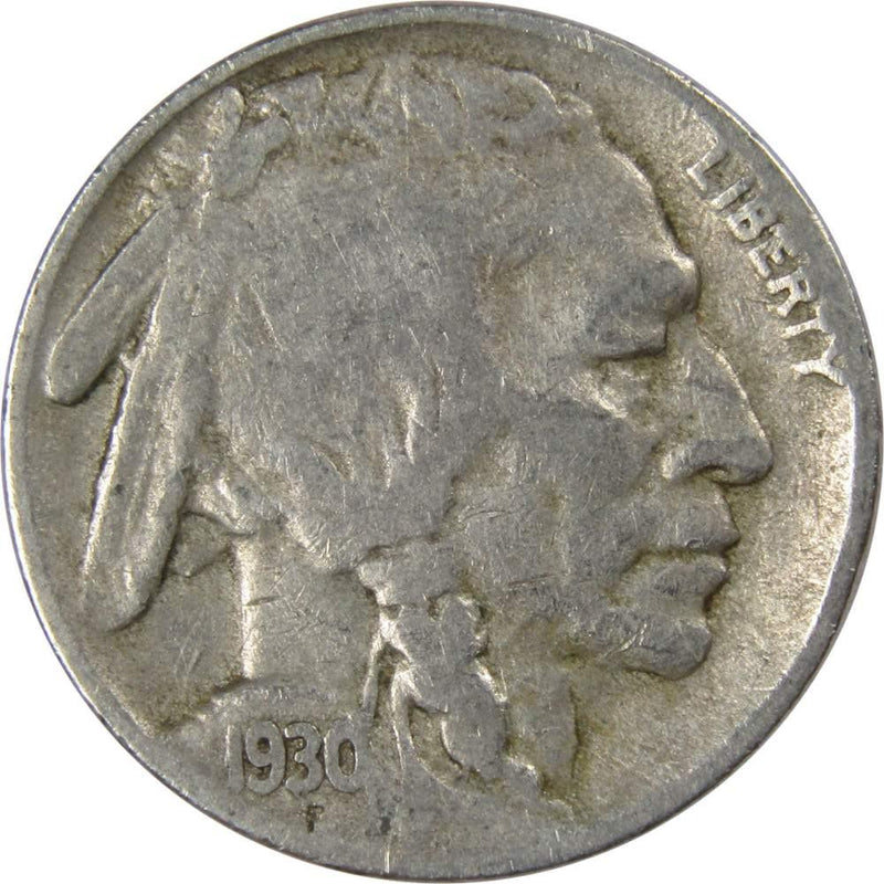 1930 S Indian Head Buffalo Nickel 5 Cent Piece VG Very Good 5c US Coin - Buffalo Nickels - Indian Head Nickel - Profile Coins &amp; Collectibles
