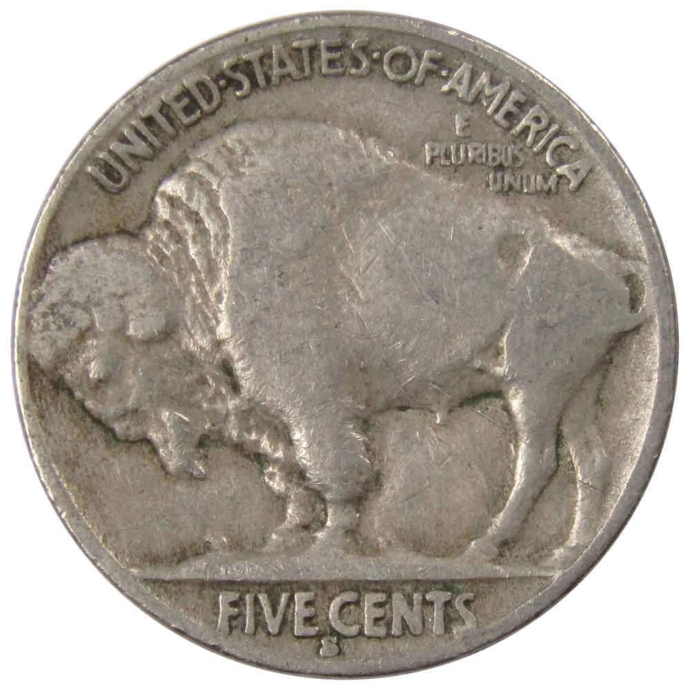 1930 S Indian Head Buffalo Nickel 5 Cent Piece F Fine 5c US Coin Collectible