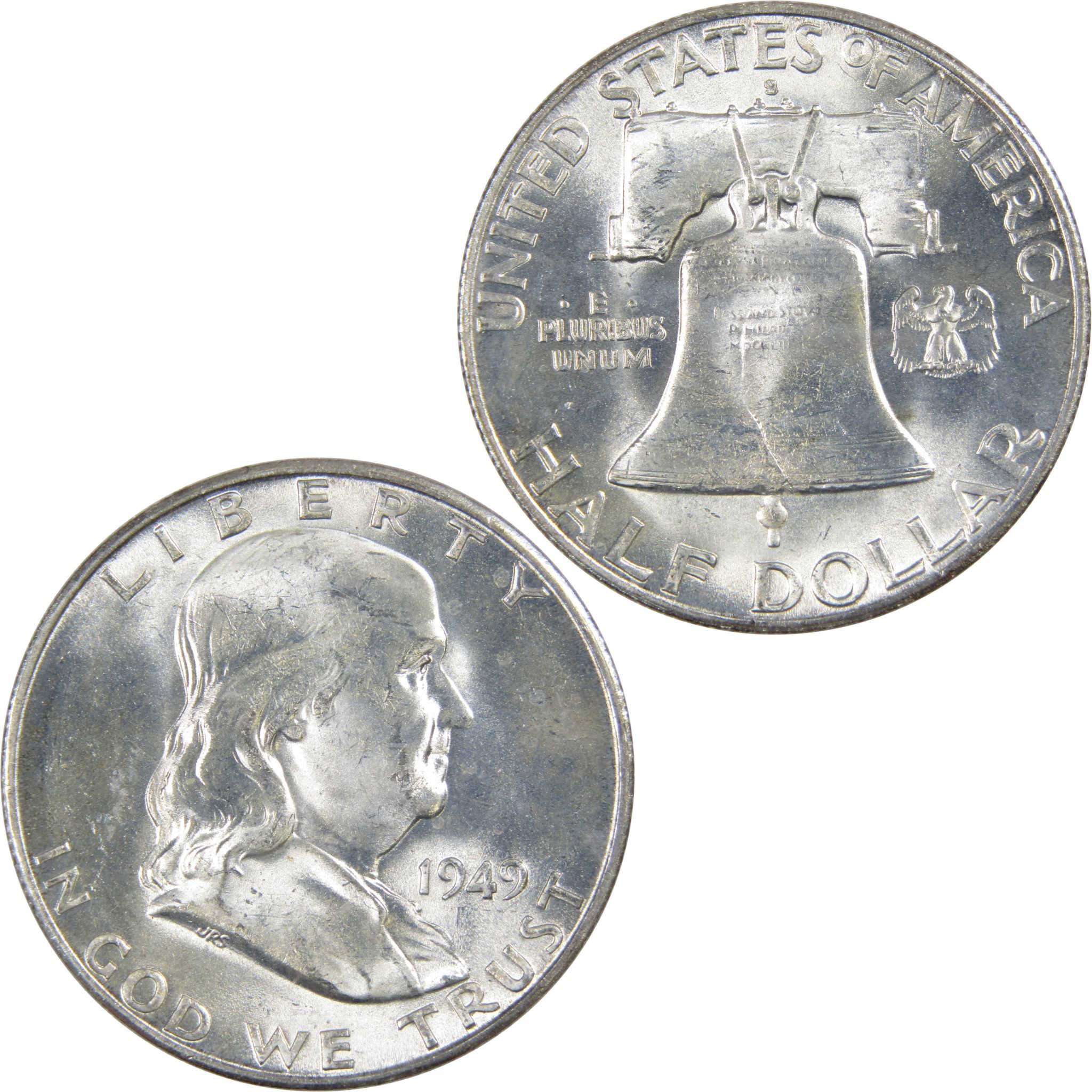 1949 S Franklin Half Dollar Choice Uncirculated Silver 50c SKU:IPC2051