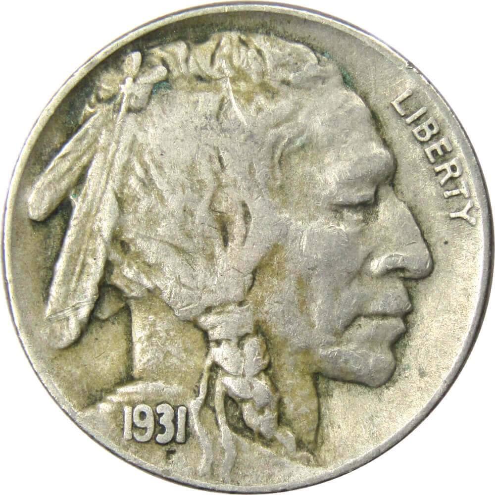 1931 S Indian Head Buffalo Nickel 5 Cent Piece VF Very Fine 5c US Coin