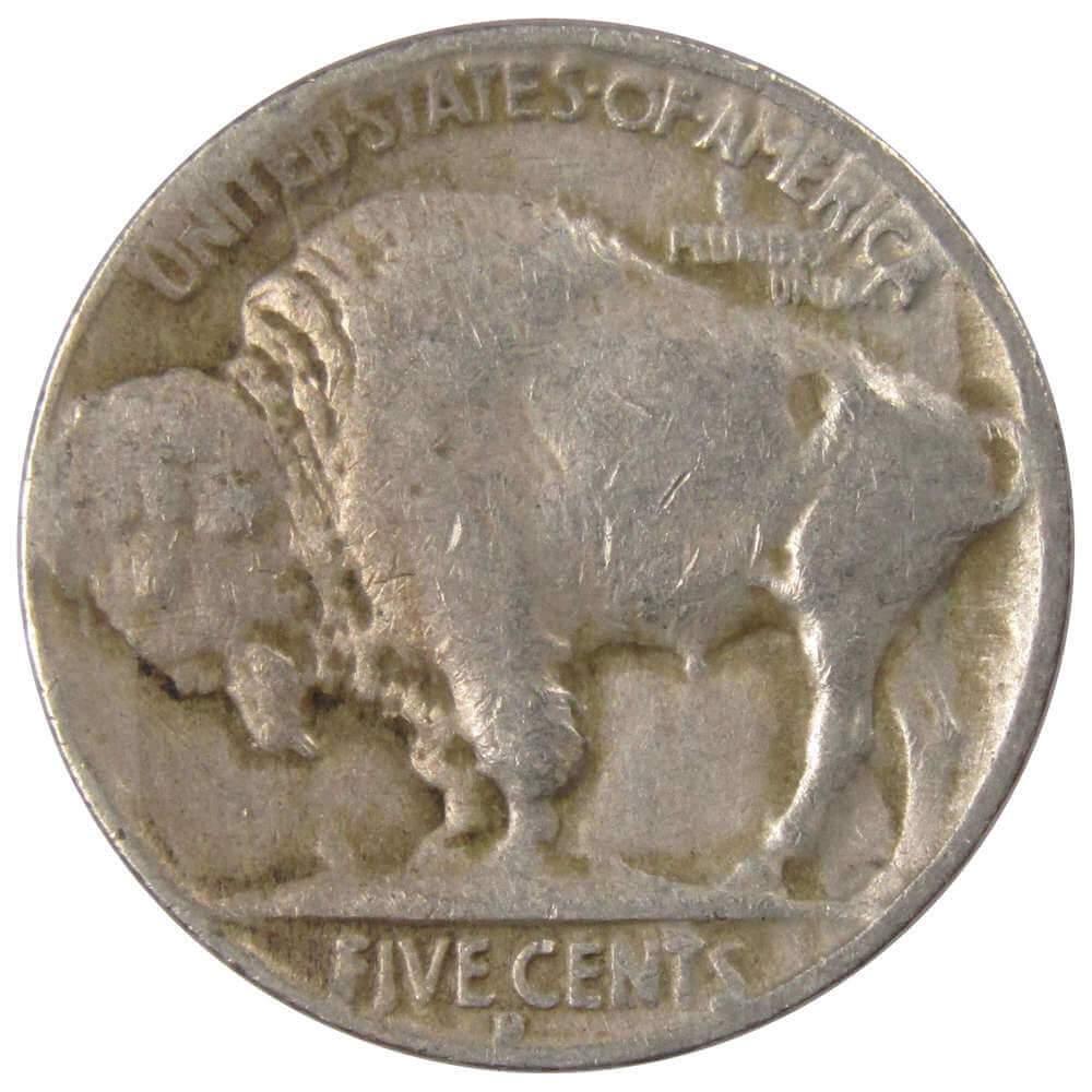 1934 D Indian Head Buffalo Nickel 5 Cent Piece F Fine 5c US Coin Collectible
