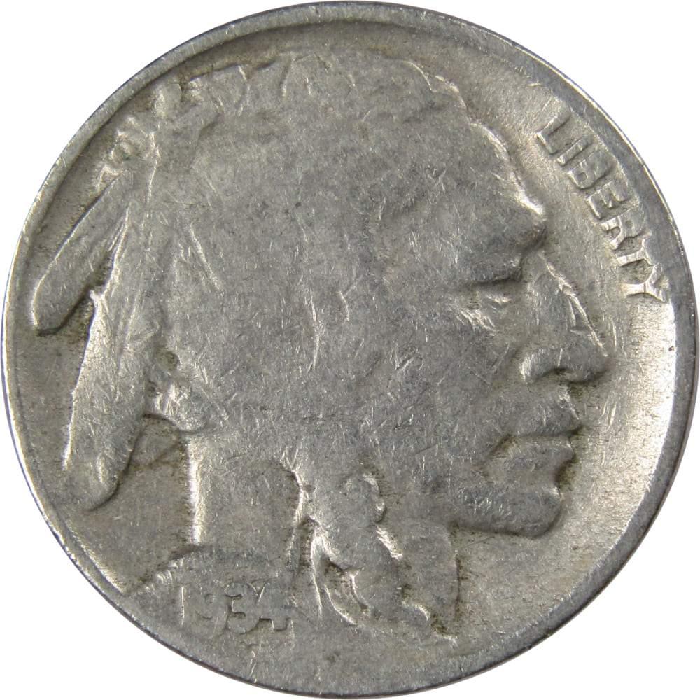 1934 D Indian Head Buffalo Nickel 5 Cent Piece 5c US Coin Collectible