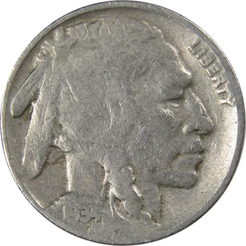 1934 D Indian Head Buffalo Nickel 5 Cent Piece 5c US Coin Collectible - Buffalo Nickels - Indian Head Nickel - Profile Coins &amp; Collectibles
