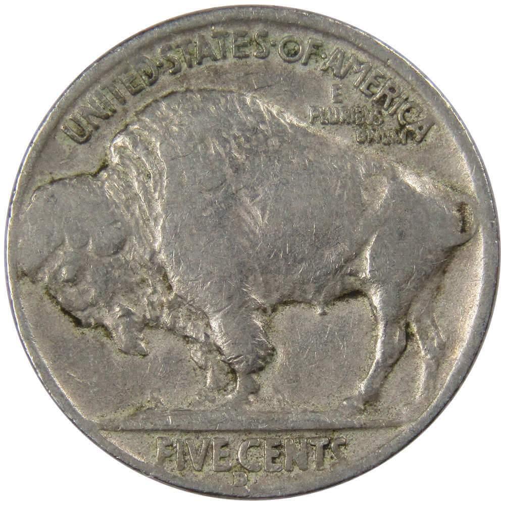 1935 D Indian Head Buffalo Nickel 5 Cent Piece AG About Good 5c US Coin