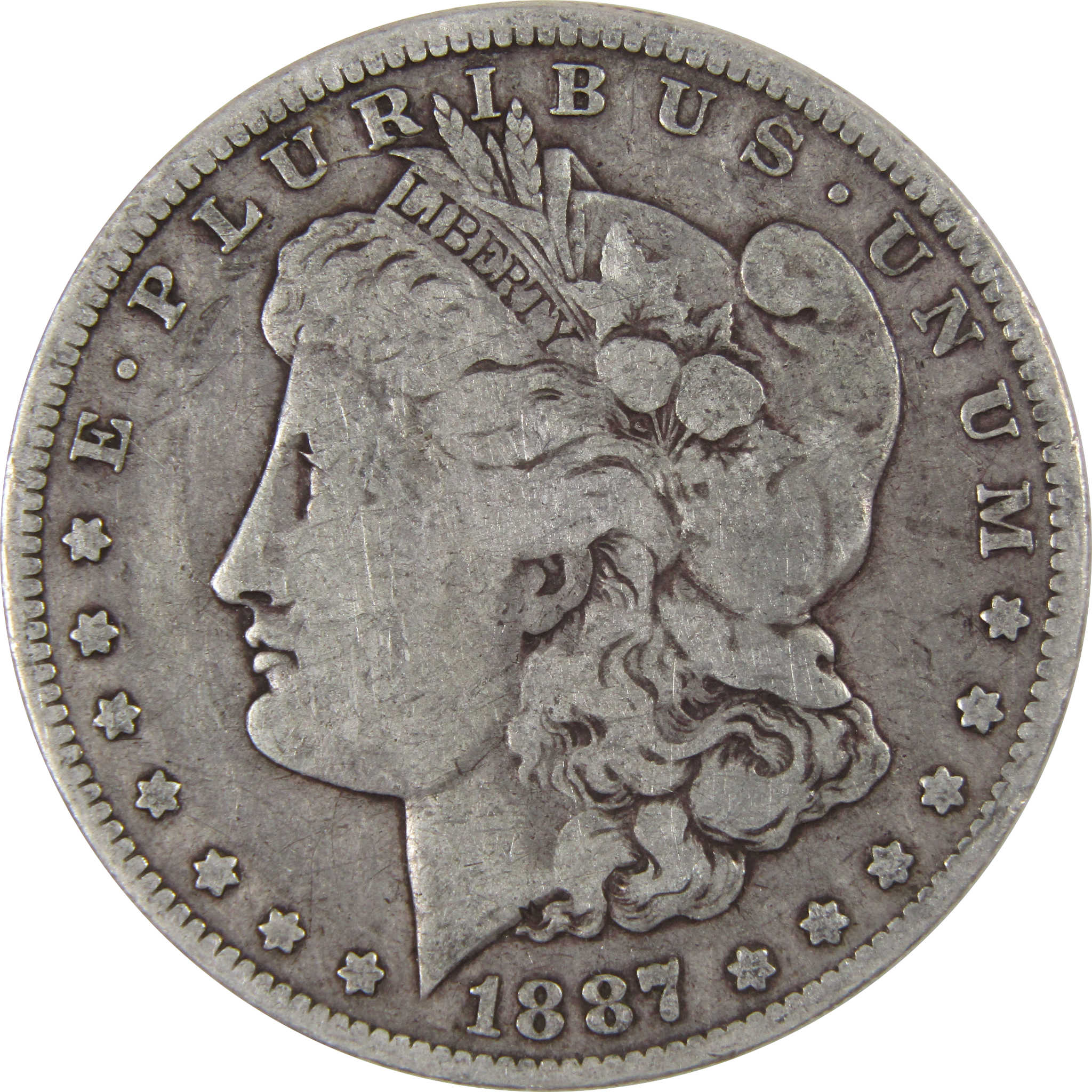 1887 O Pitted Rev Morgan Dollar VG Very Good Details Silver SKU:I2774 - Morgan coin - Morgan silver dollar - Morgan silver dollar for sale - Profile Coins &amp; Collectibles