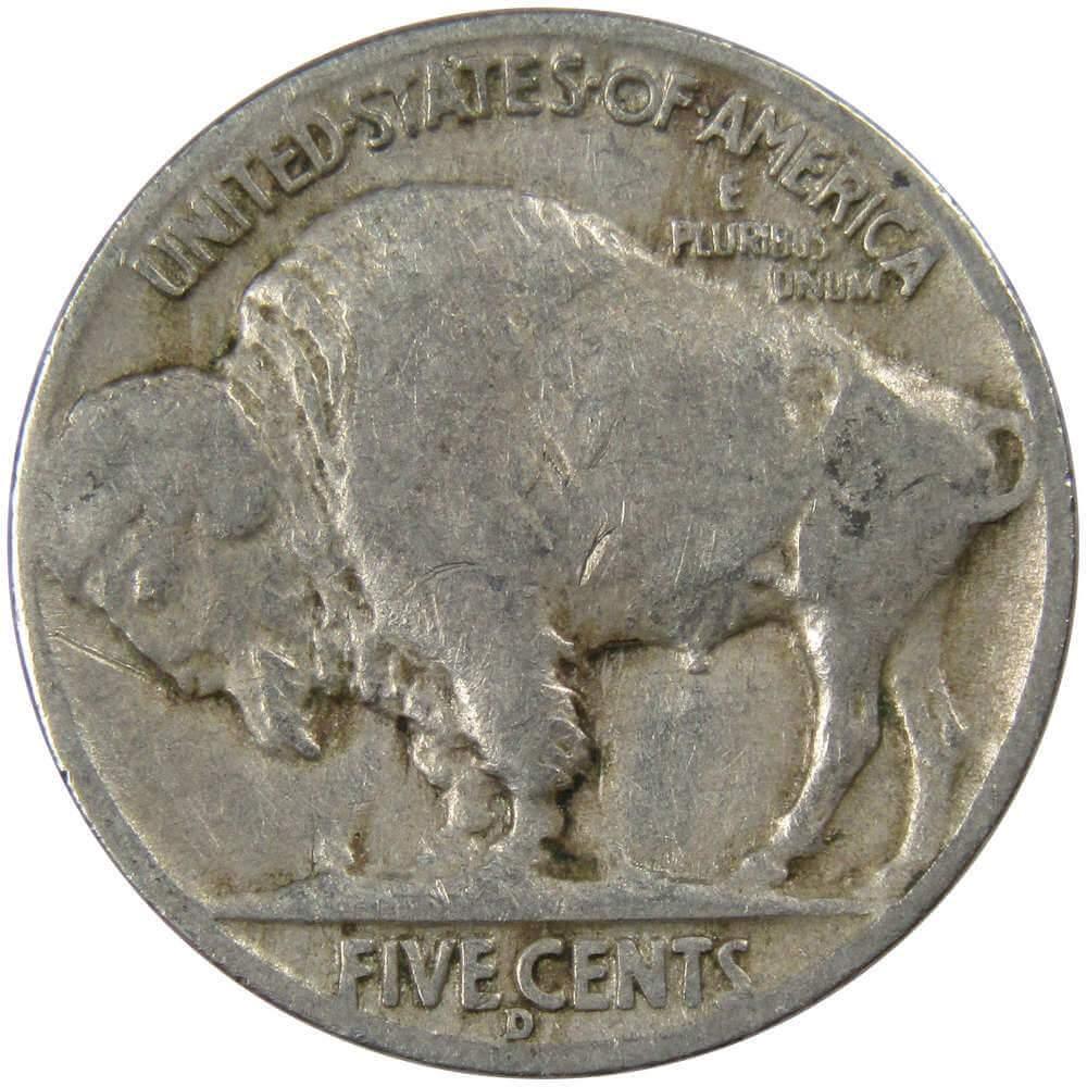 1936 D Indian Head Buffalo Nickel 5 Cent Piece G Good 5c US Coin Collectible