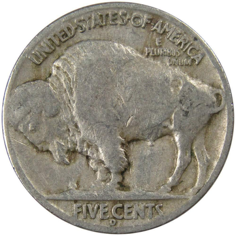 1936 D Indian Head Buffalo Nickel 5 Cent Piece G Good 5c US Coin Collectible - Buffalo Nickels - Indian Head Nickel - Profile Coins &amp; Collectibles