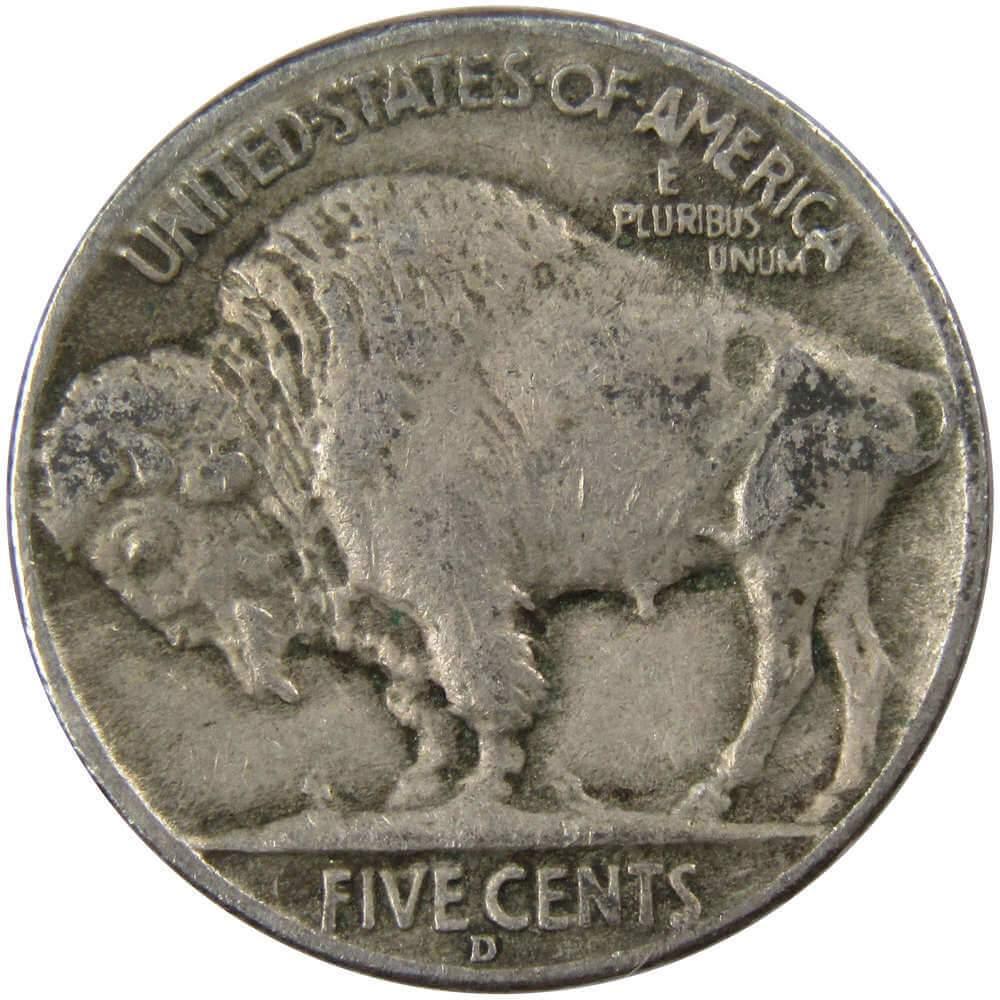 1936 D Indian Head Buffalo Nickel 5 Cent Piece VF Very Fine 5c US Coin