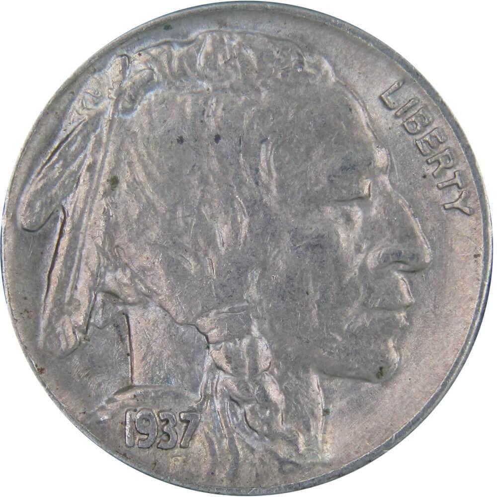 1937 Indian Head Buffalo Nickel 5 Cent Piece XF EF Extremely Fine 5c US Coin