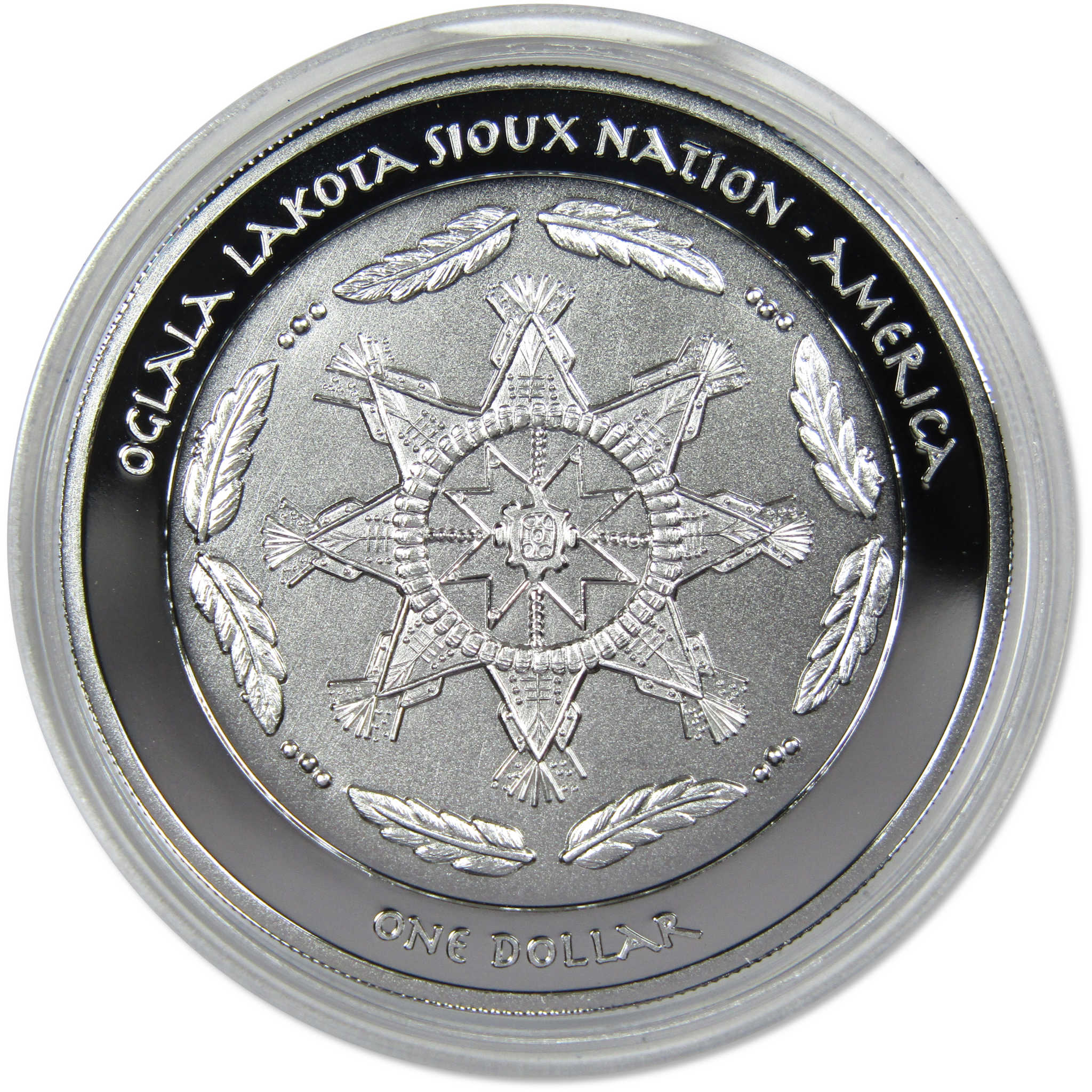 2022 Native American Oglala Lakota Sioux Totem Pole 1 oz .999 Silver $1 Proof