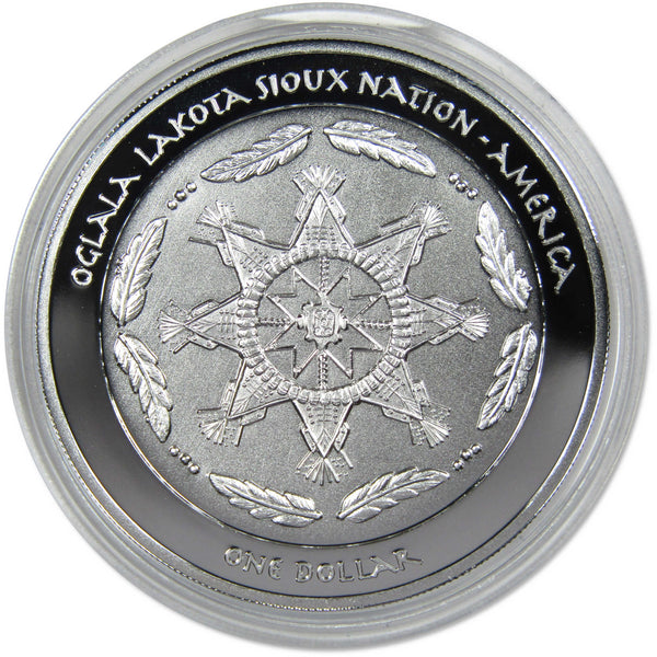 2022 Native American Oglala Lakota Sioux Totem Pole 1 oz .999 Silver