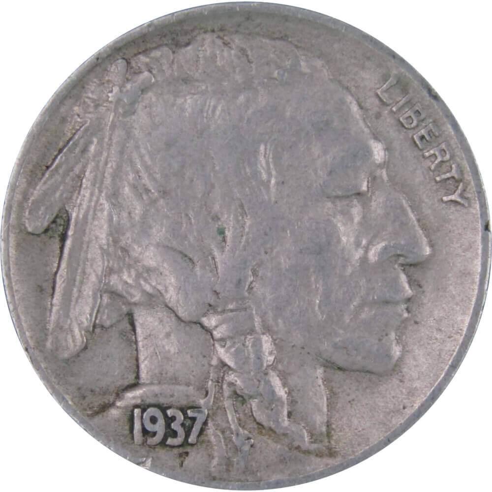 1937 S Indian Head Buffalo Nickel 5 Cent Piece VF Very Fine 5c US Coin
