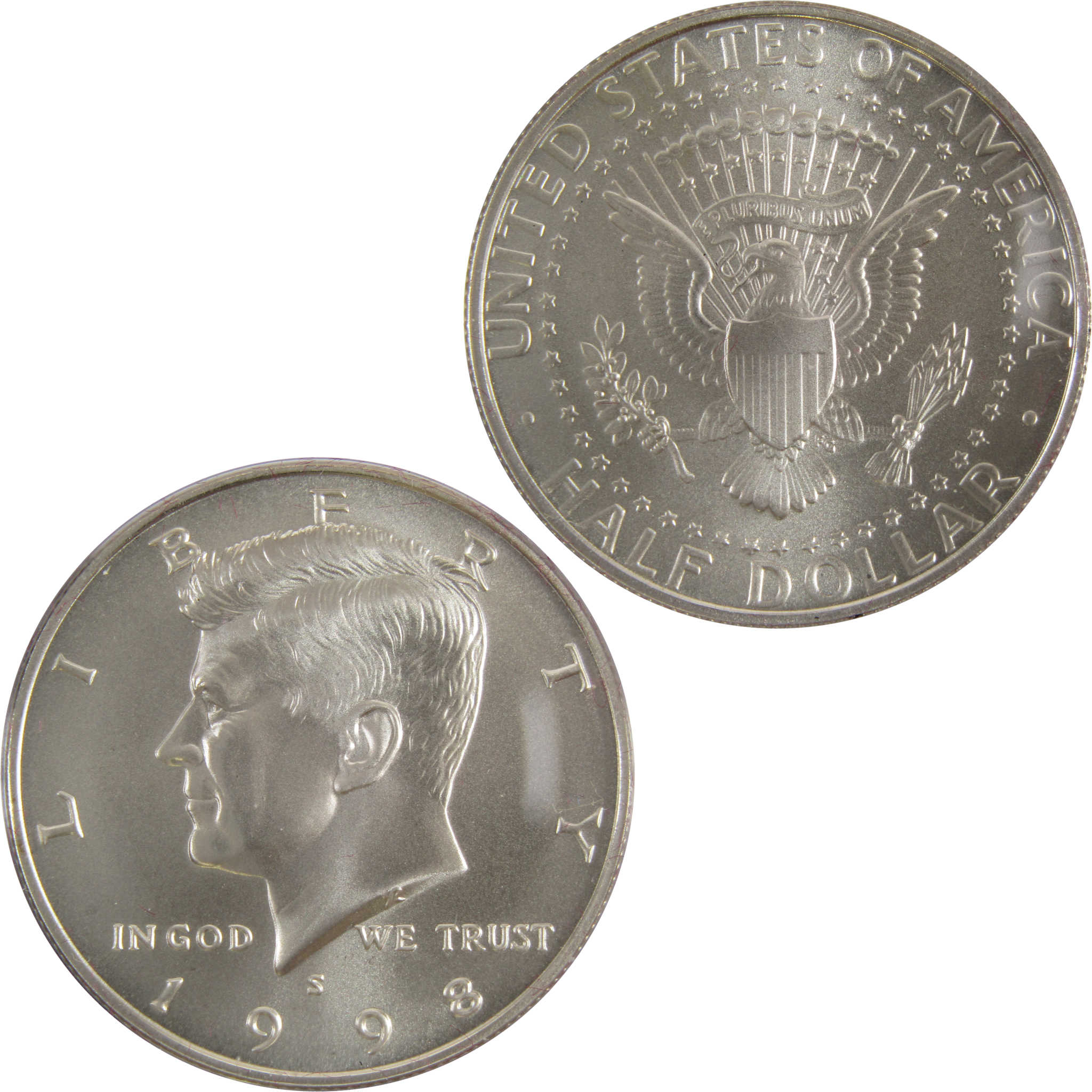 1998 S Kennedy Half Dollar BU Uncirculated 90% Silver 50c SKU:CPC1870
