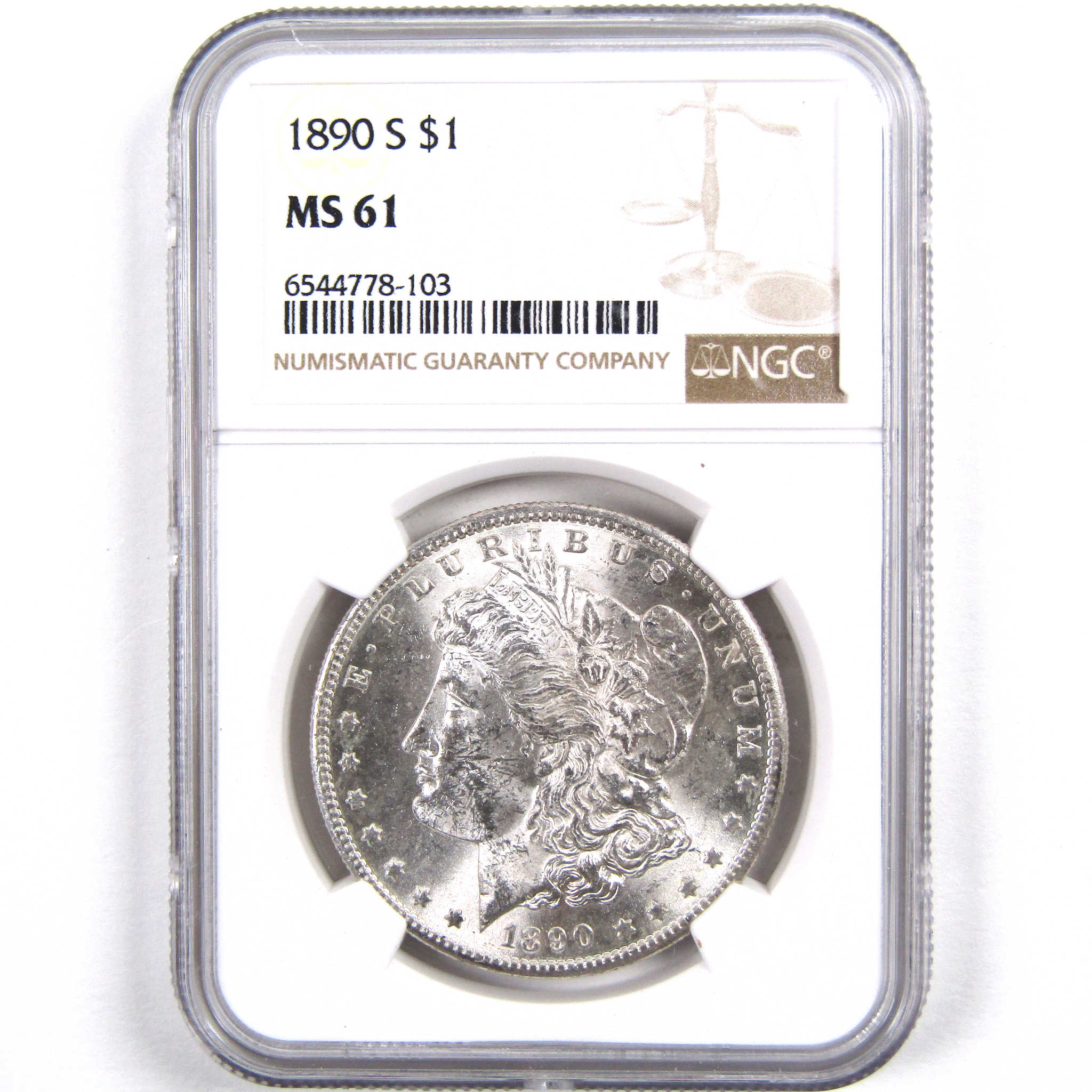 1890 S Morgan Dollar MS 61 NGC 90% Silver Uncirculated SKU:I3102 - Morgan coin - Morgan silver dollar - Morgan silver dollar for sale - Profile Coins &amp; Collectibles