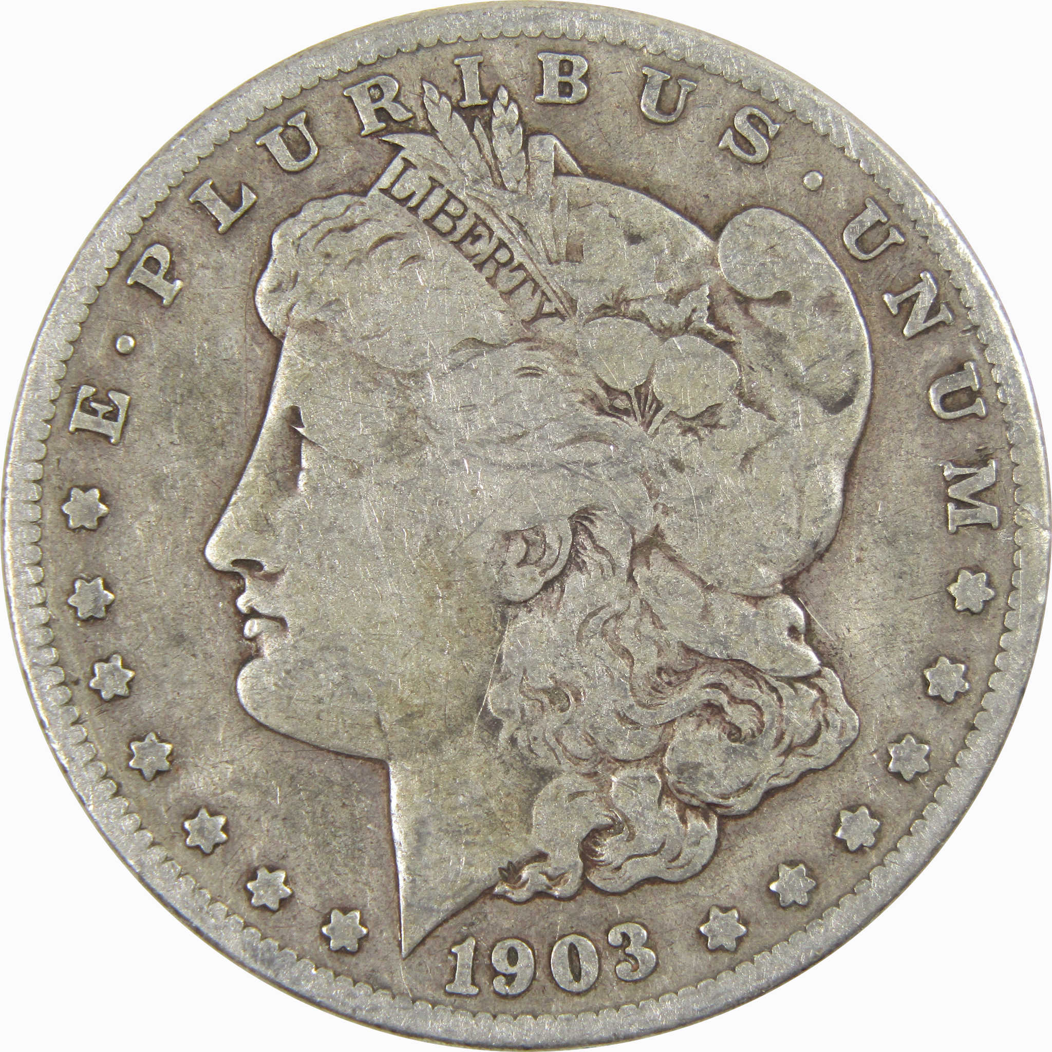 1903 S Morgan Dollar Very Good / Fine Details 90% Silver $1 SKU:I3895 - Morgan coin - Morgan silver dollar - Morgan silver dollar for sale - Profile Coins &amp; Collectibles