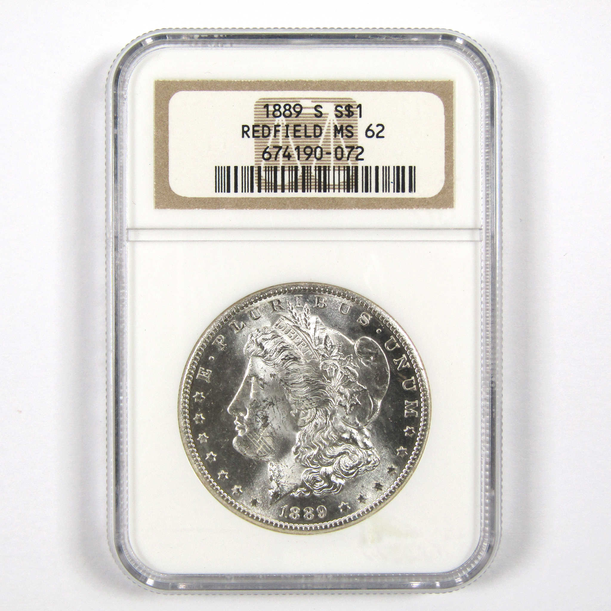 1889 S Redfield Morgan Dollar MS 62 NGC 90% Silver $1 SKU:I7724 - Morgan coin - Morgan silver dollar - Morgan silver dollar for sale - Profile Coins &amp; Collectibles