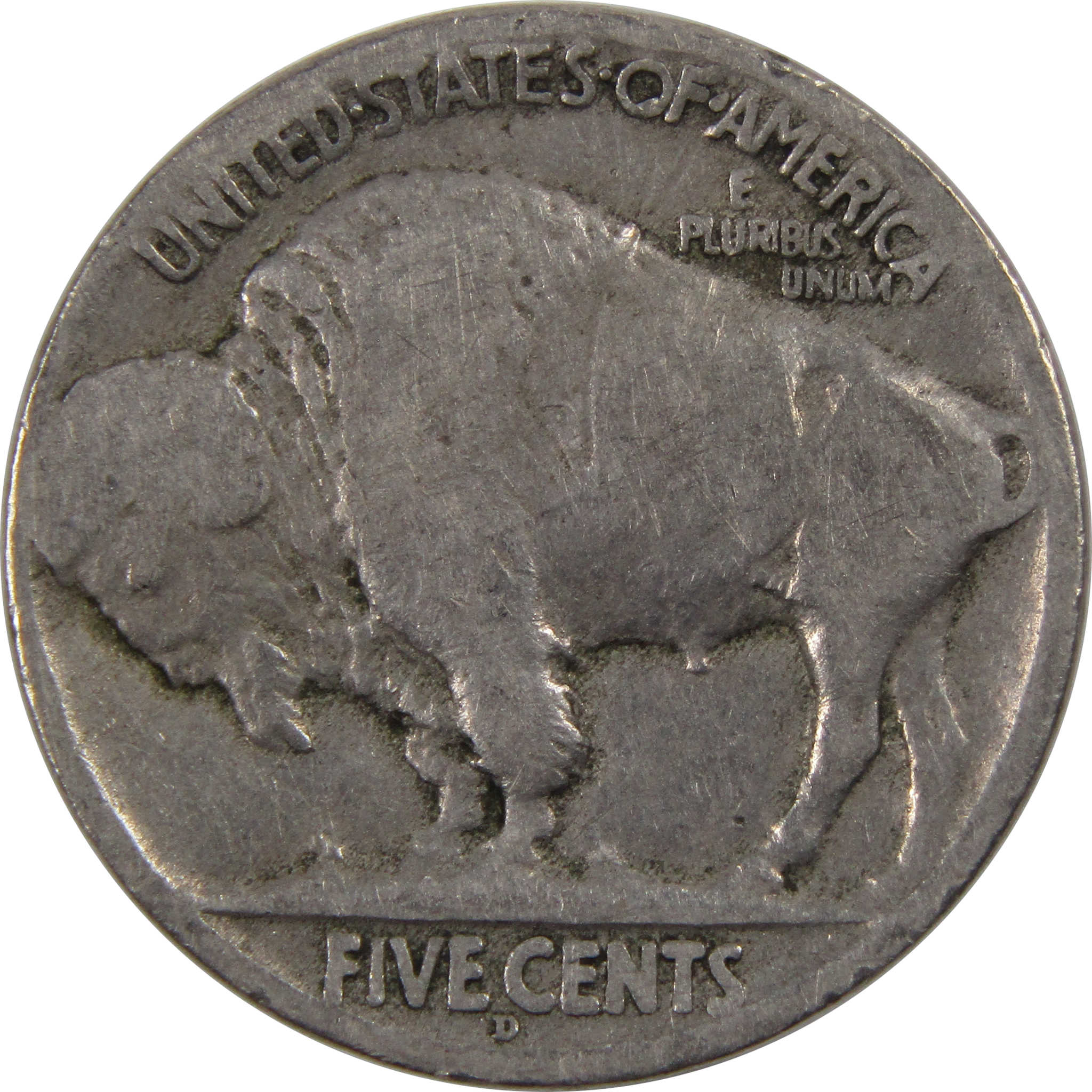 1918 D Indian Head Buffalo Nickel 5 Cent Piece AG About Good SKU:I3294