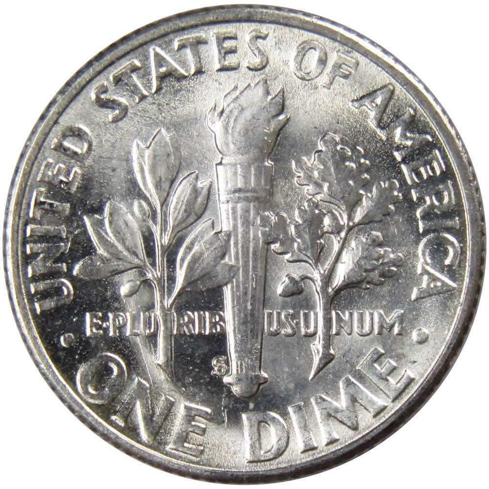 1954 S Roosevelt Dime BU Uncirculated Mint State 90% Silver 10c US Coin