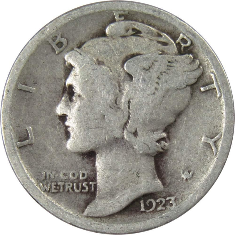 1923 Mercury Dime G Good 90% Silver 10c US Coin Collectible - Mercury Dimes - Winged Liberty Dime - Profile Coins &amp; Collectibles