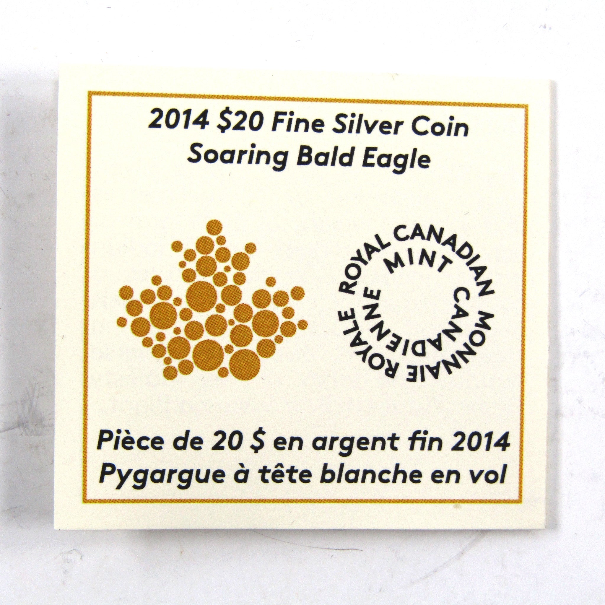 2014 Canadian Soaring Bald Eagle Silver Painted Proof COA SKU:CPC2061