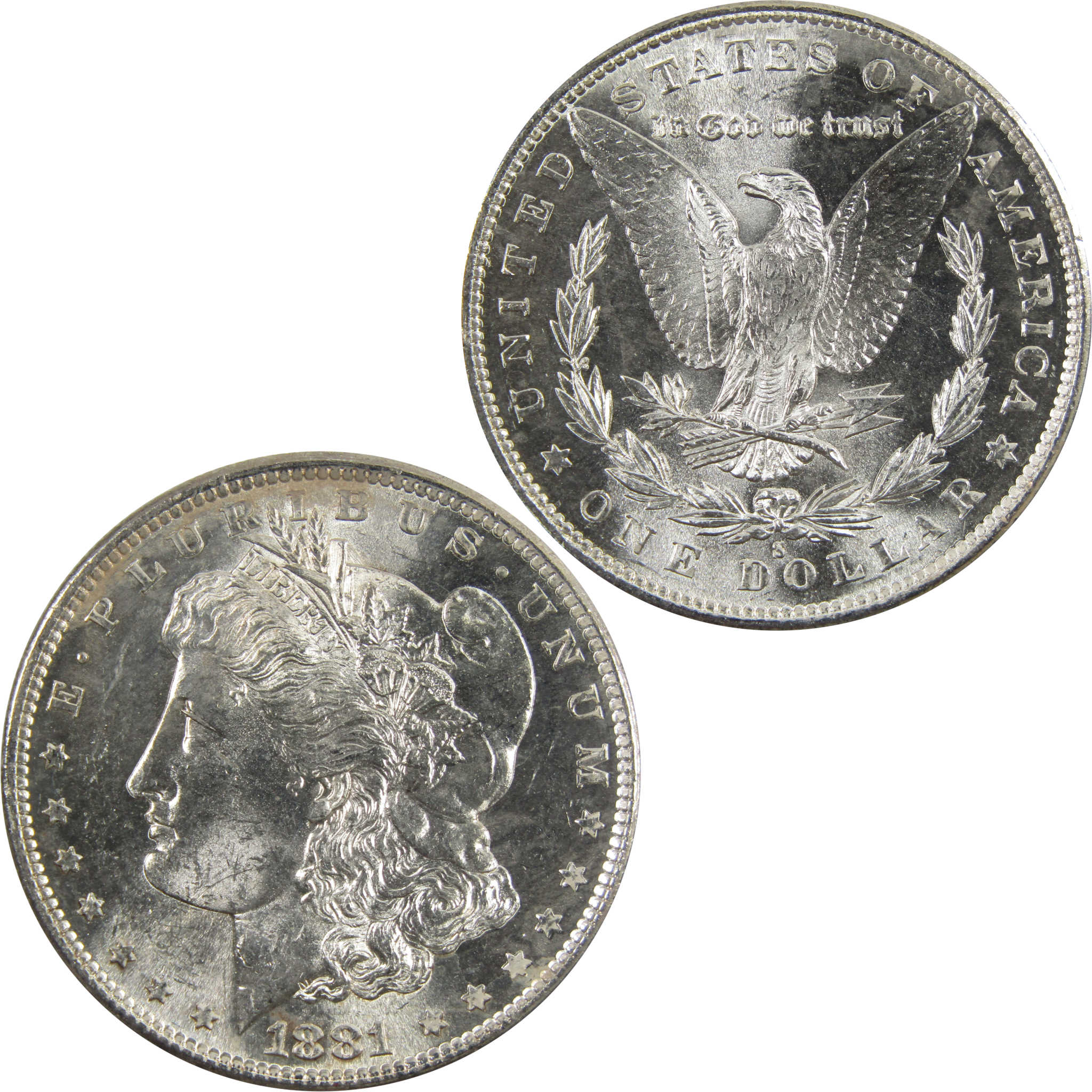 1881 S Morgan Dollar BU Uncirculated 90% Silver $1 Coin SKU:I5325 - Morgan coin - Morgan silver dollar - Morgan silver dollar for sale - Profile Coins &amp; Collectibles