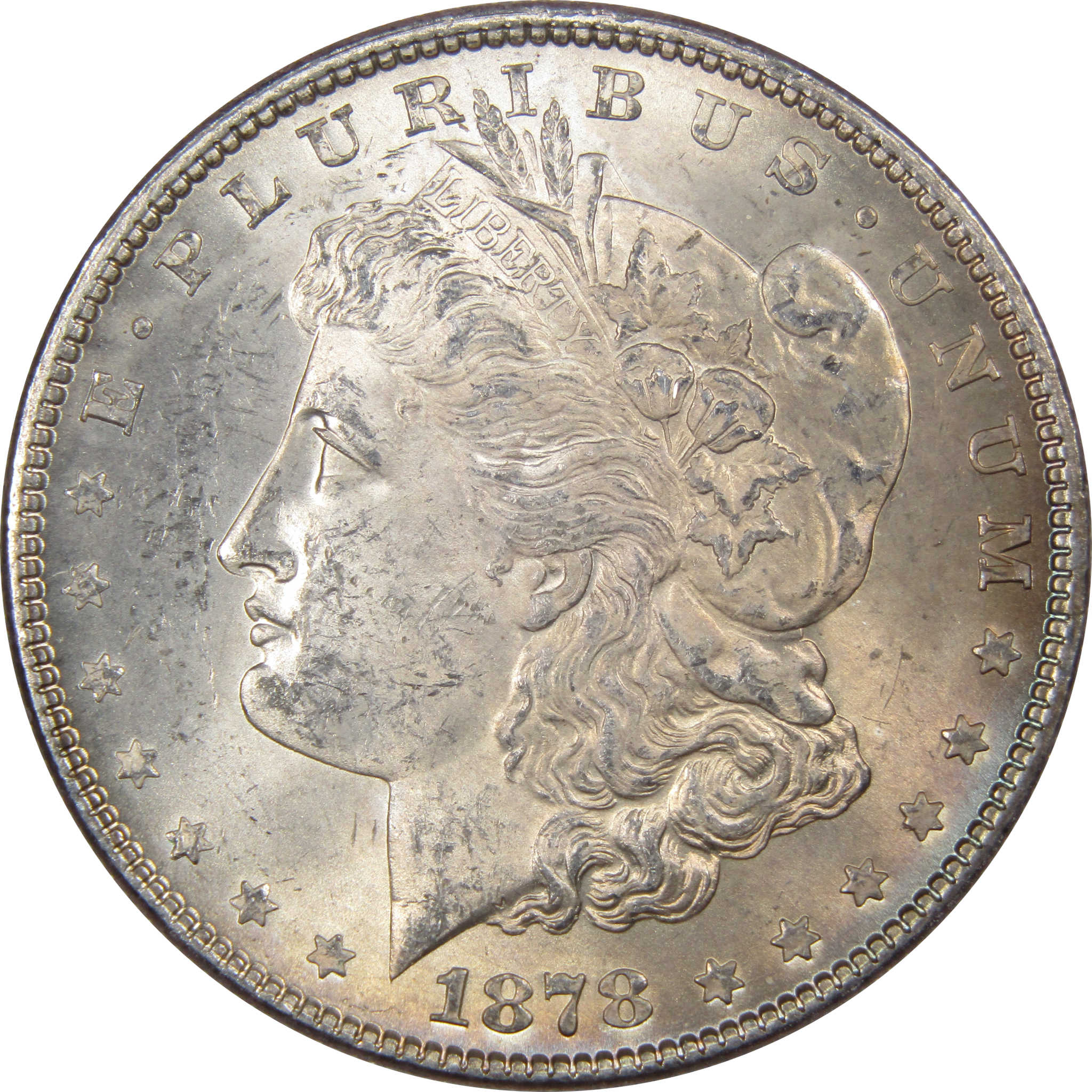 1878 7TF Rev 78 Morgan Dollar BU Uncirculated Silver Toned SKU:I1006