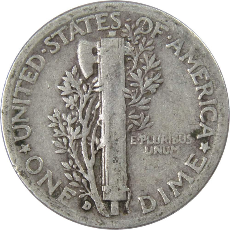 1935 D Mercury Dime G Good 90% Silver 10c US Coin Collectible - Mercury Dimes - Winged Liberty Dime - Profile Coins &amp; Collectibles